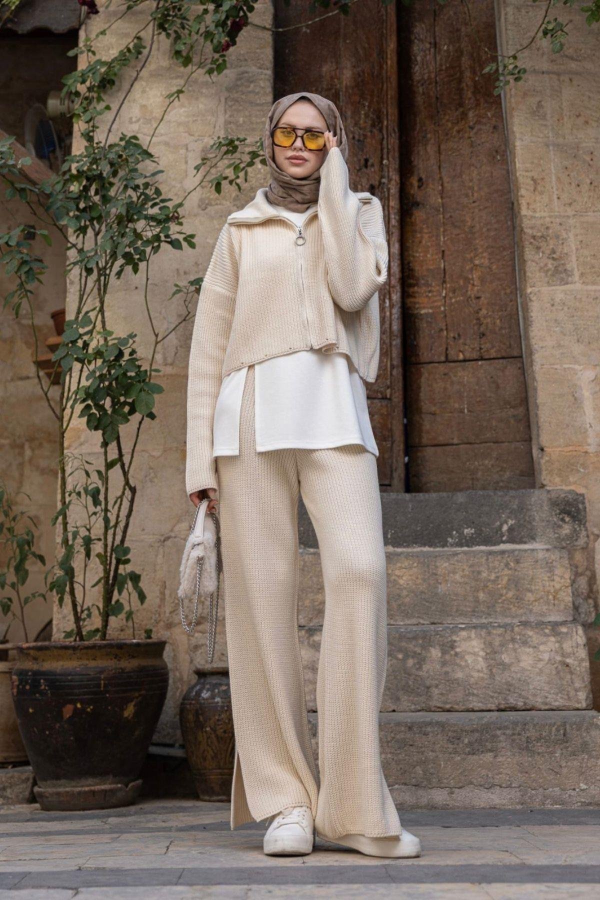 Aura Üçlü Oysho Takım Krem, Fiyatları Aura Üçlü Oysho Takım Krem- Haza Moda 