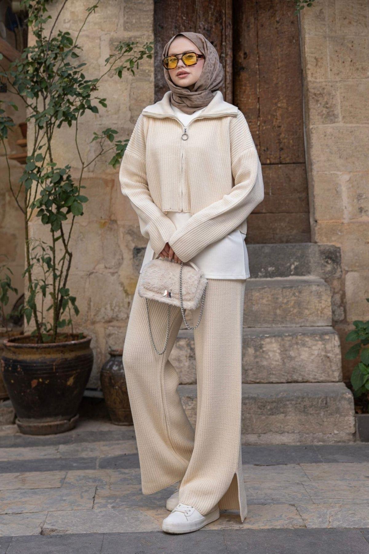 Aura Üçlü Oysho Takım Krem, Fiyatları Aura Üçlü Oysho Takım Krem- Haza Moda 