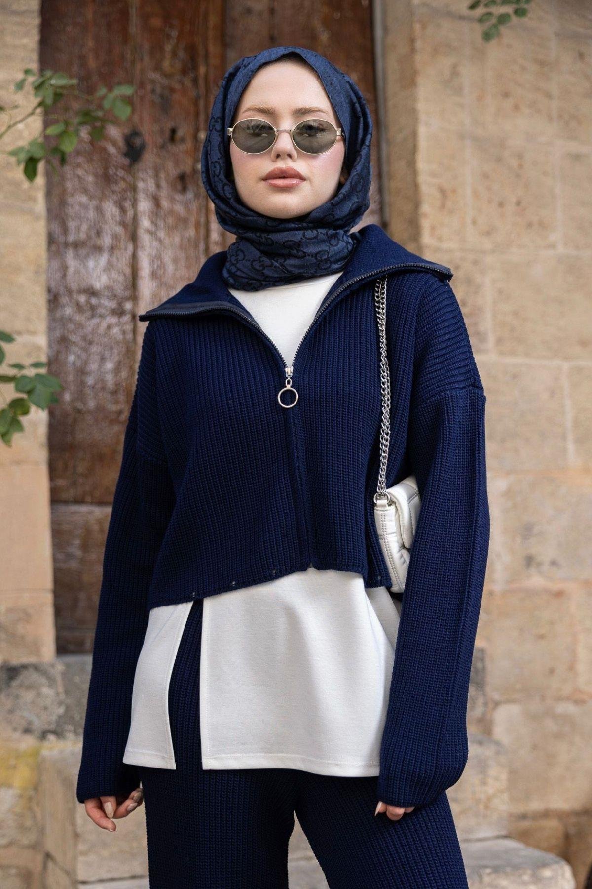 Aura Üçlü Oysho Takım Lacivert, Fiyatları Aura Üçlü Oysho Takım Lacivert - Haza Moda 