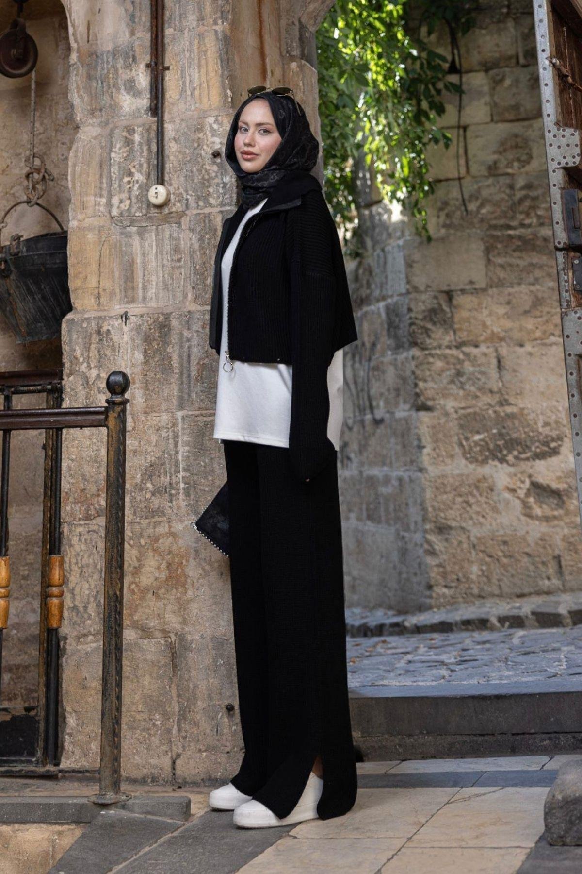 Aura Üçlü Oysho Takım Siyah, Fiyatları Aura Üçlü Oysho Takım Siyah- Haza Moda 