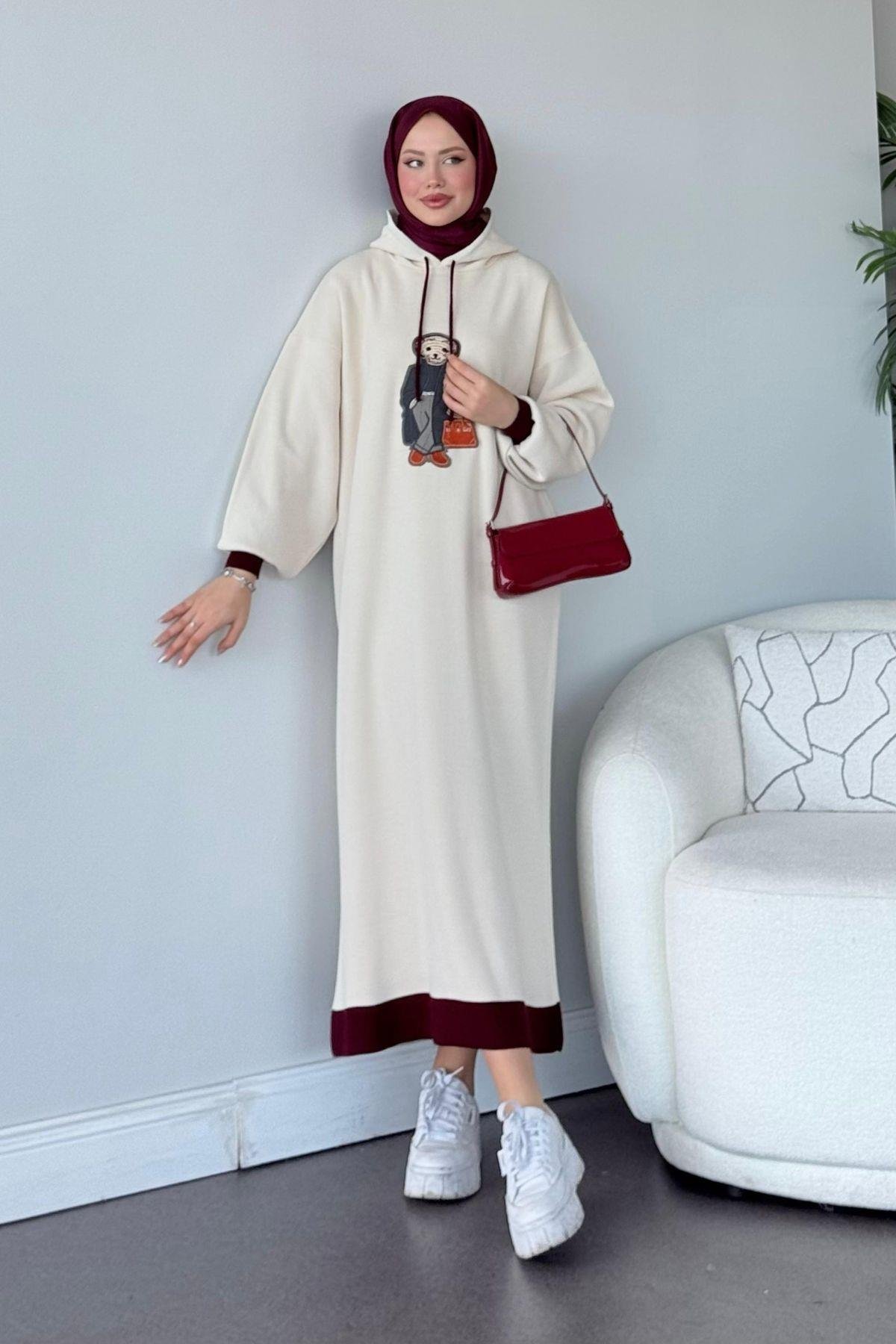 Ayıcıklı Spor Elbise Bordo, Fiyatları 