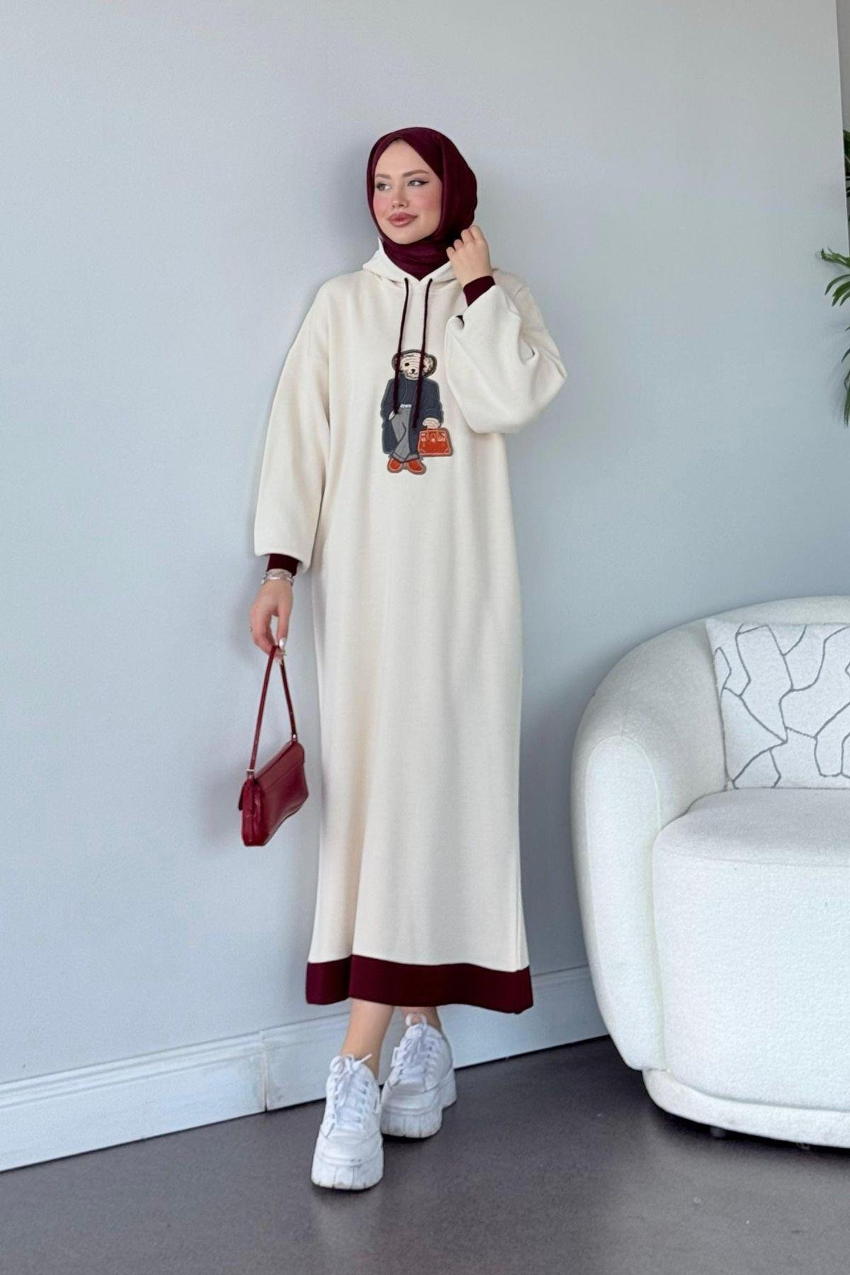 Ayıcıklı Spor Elbise Bordo, Fiyatları 