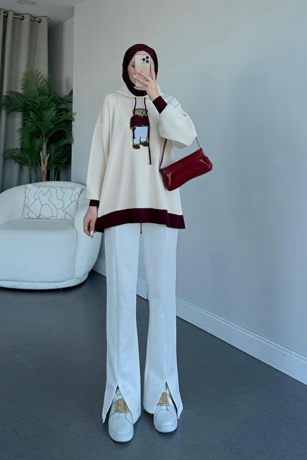 Ayıcıklı Sweat Bordo, Fiyatları 