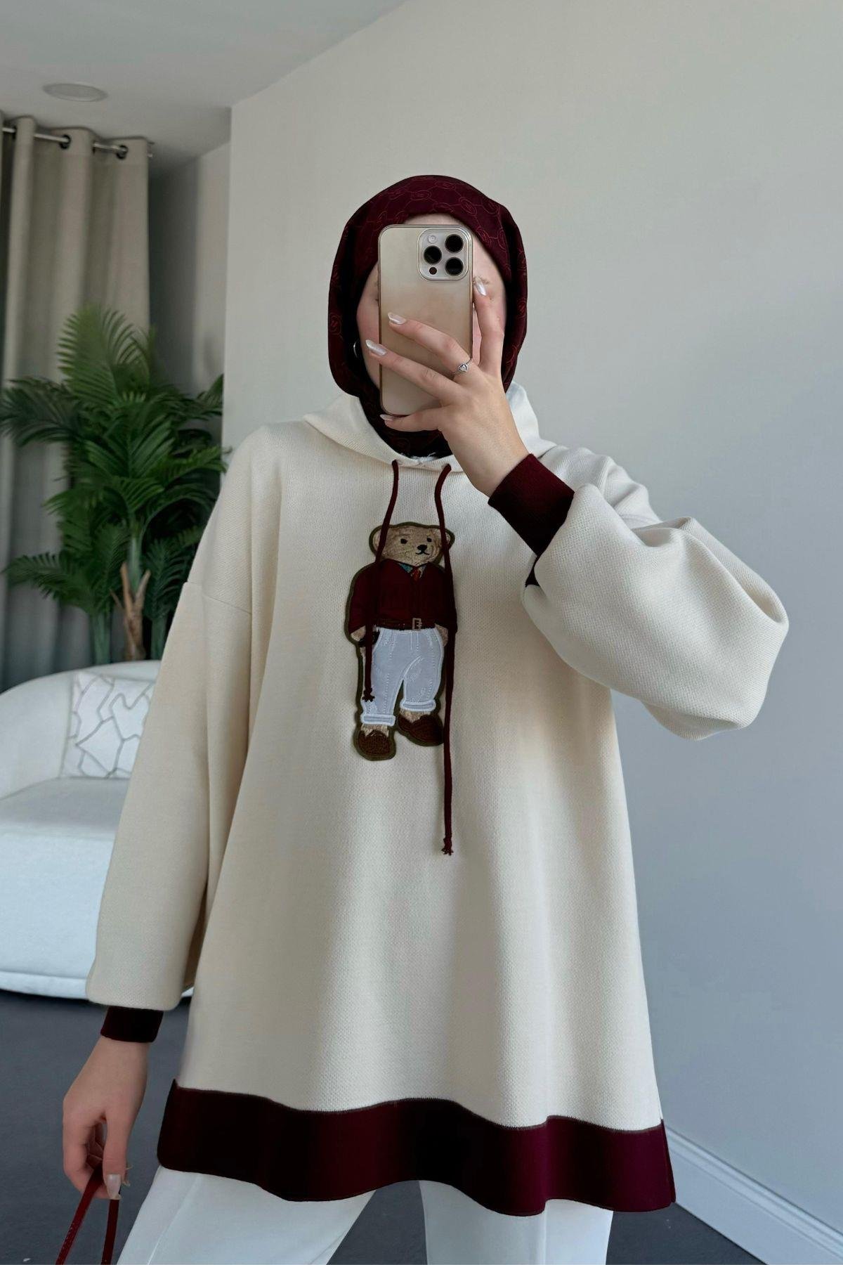 Ayıcıklı Sweat Bordo, Fiyatları 