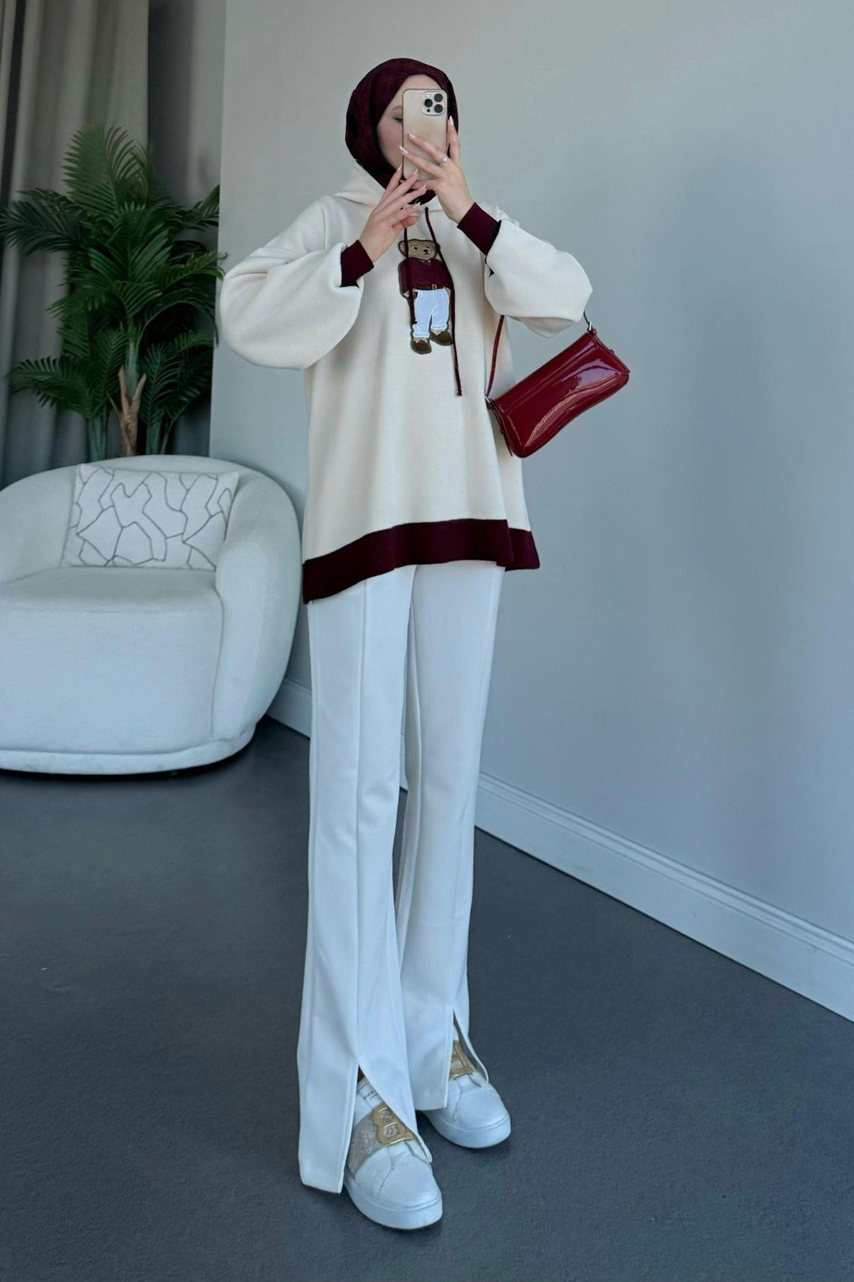 Ayıcıklı Sweat Bordo, Fiyatları 