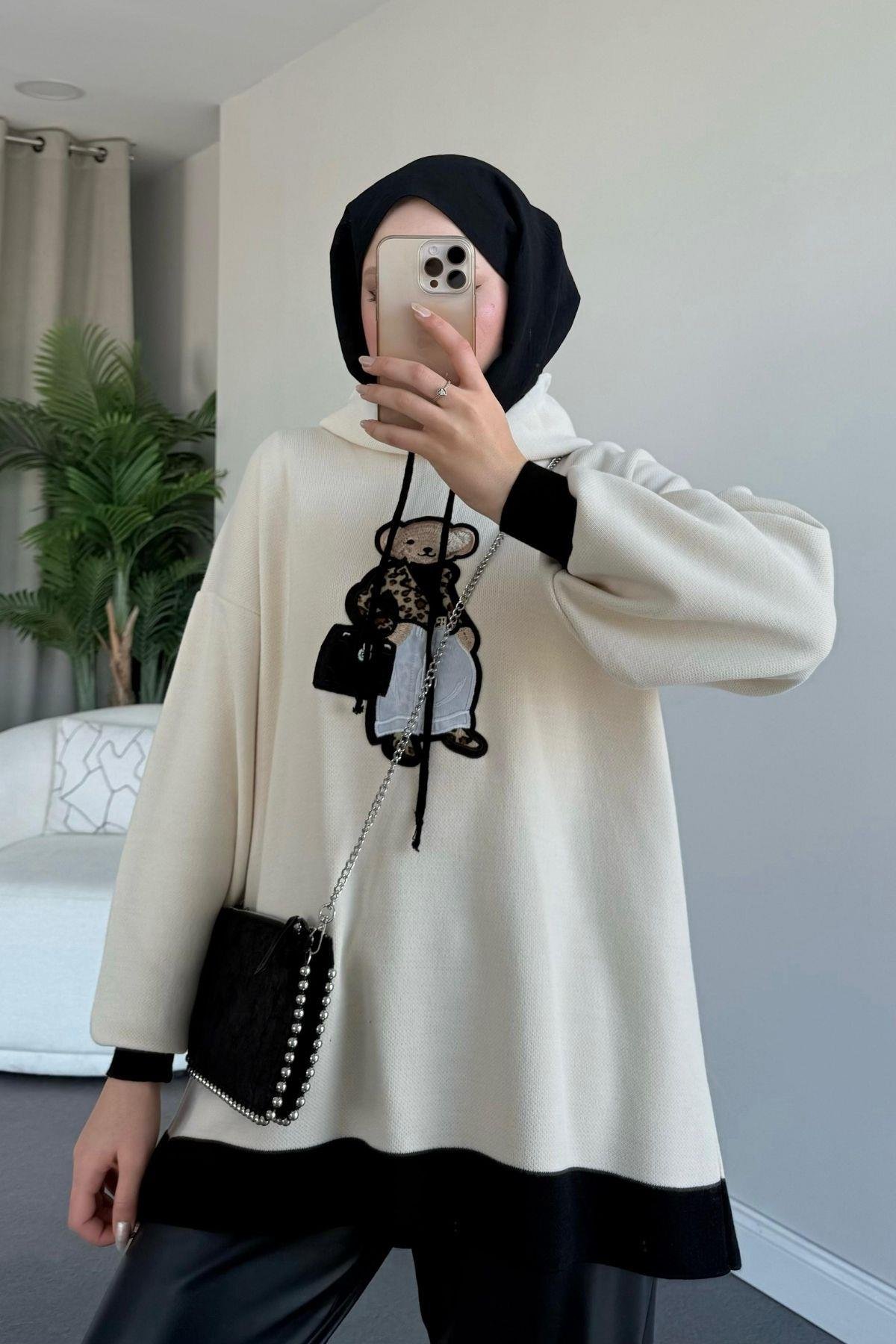 Ayıcıklı Sweat Siyah, Fiyatları 