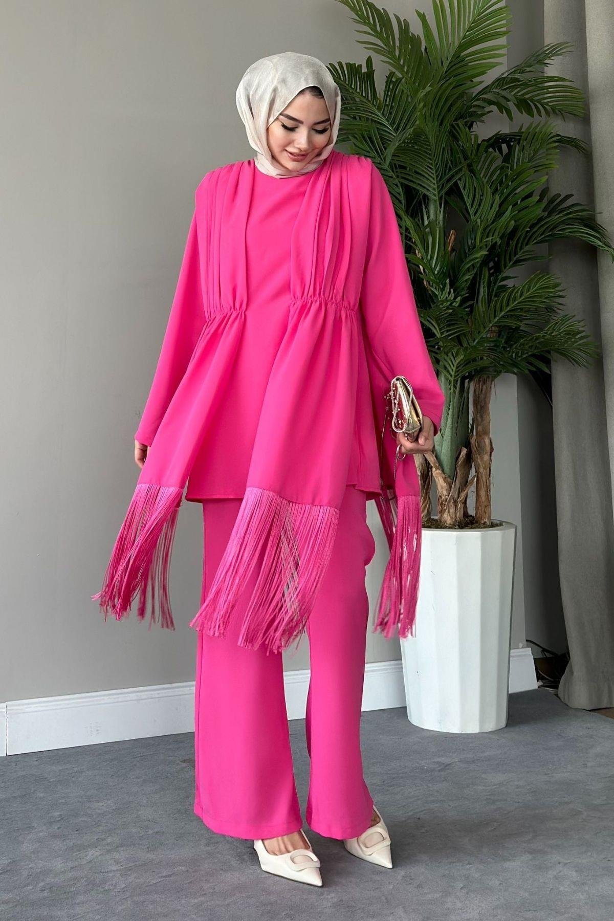 Ayris Takım Pembe, Fiyatları Haza Moda | Tesettür Giyim | Ayris Takım Pembe