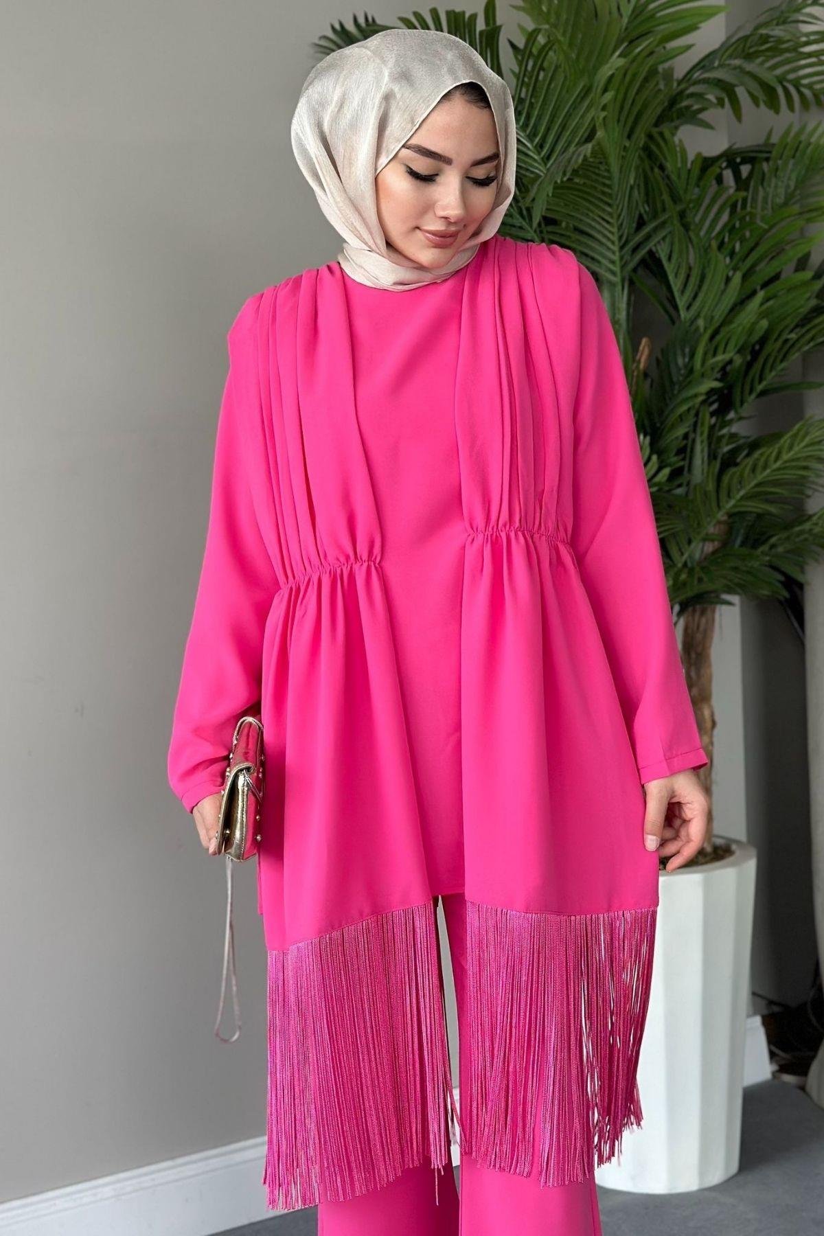 Ayris Takım Pembe, Fiyatları Haza Moda | Tesettür Giyim | Ayris Takım Pembe
