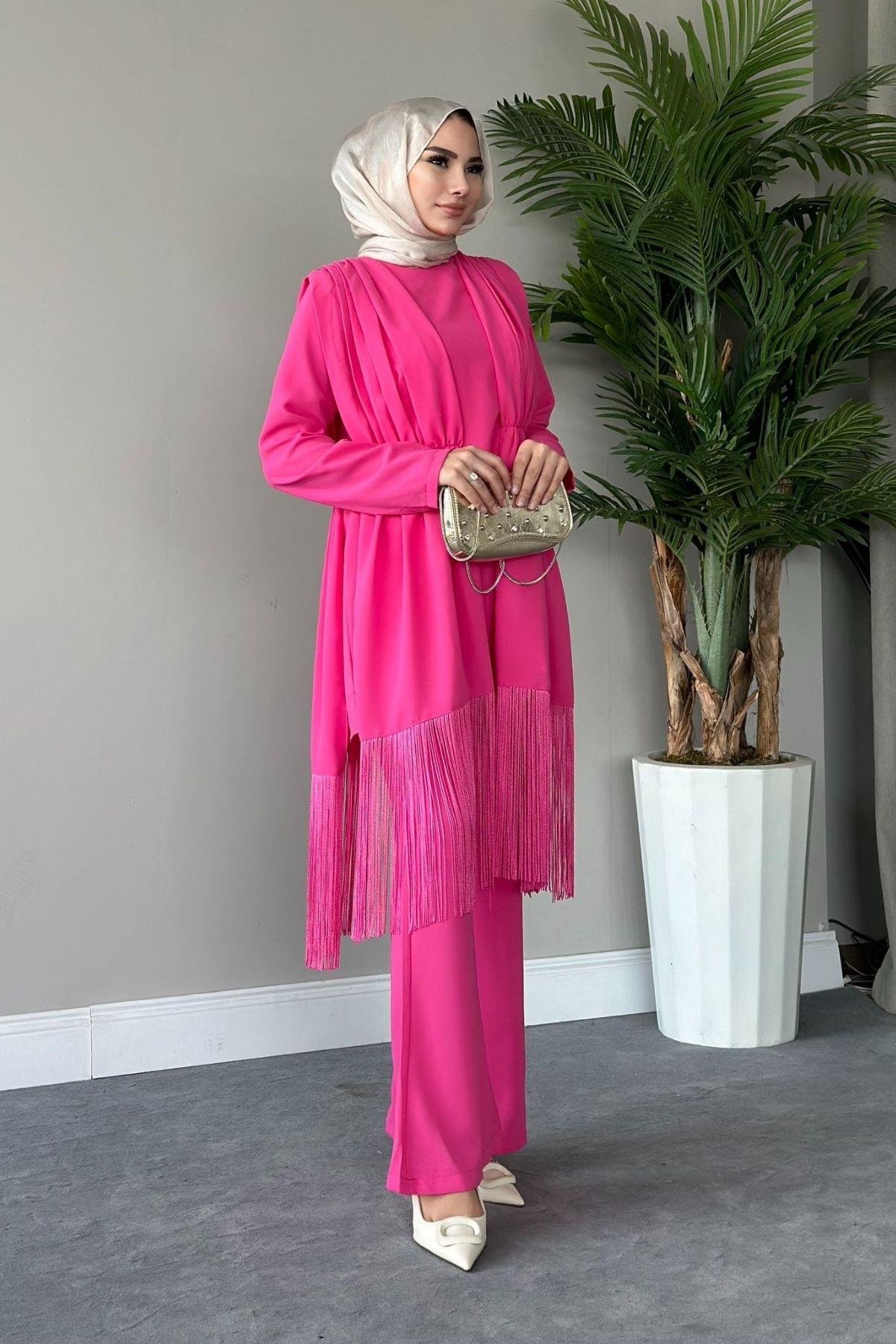 Ayris Takım Pembe, Fiyatları Haza Moda | Tesettür Giyim | Ayris Takım Pembe