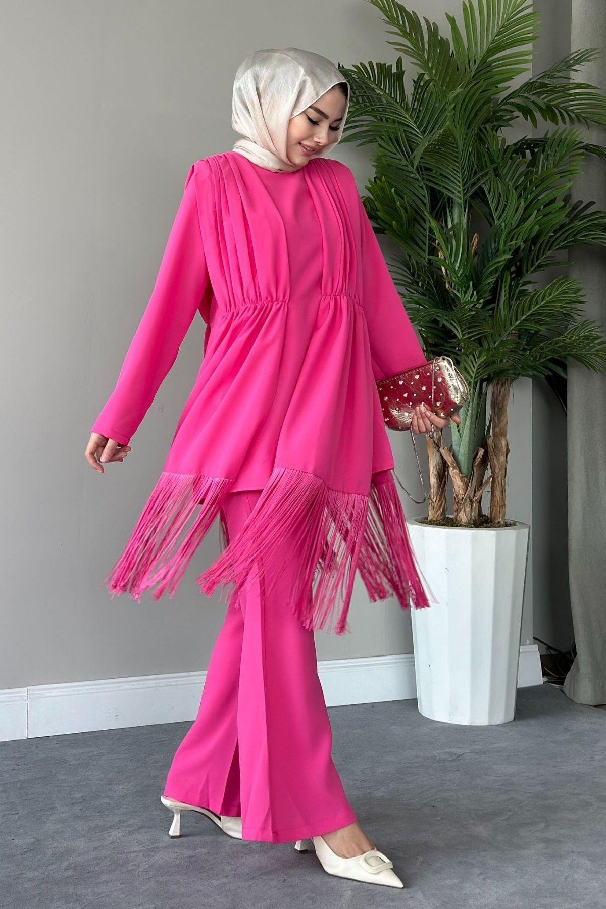 Ayris Takım Pembe, Fiyatları Haza Moda | Tesettür Giyim | Ayris Takım Pembe
