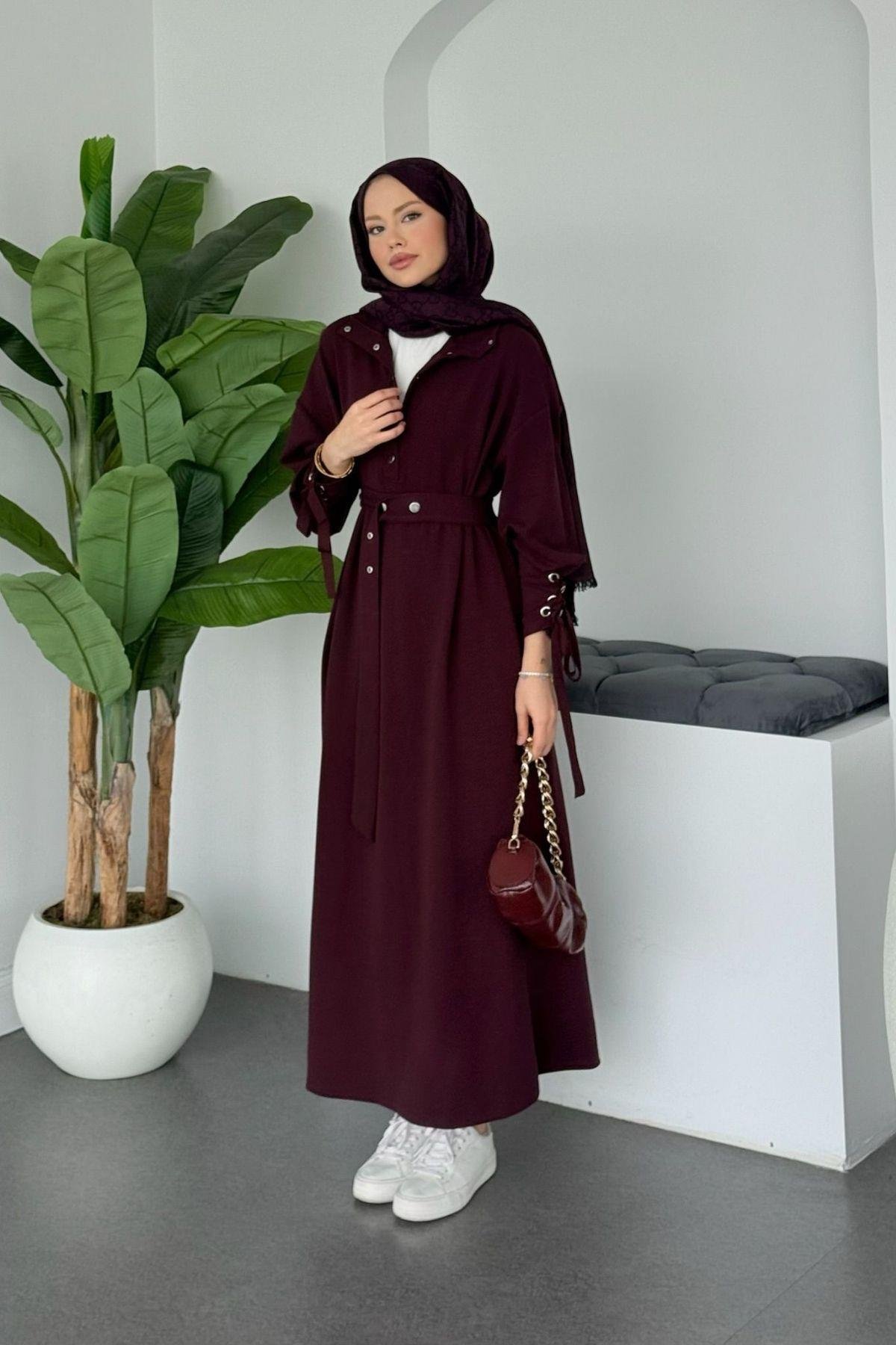 Ayris Zımbalı Elbise Bordo, Fiyatları 