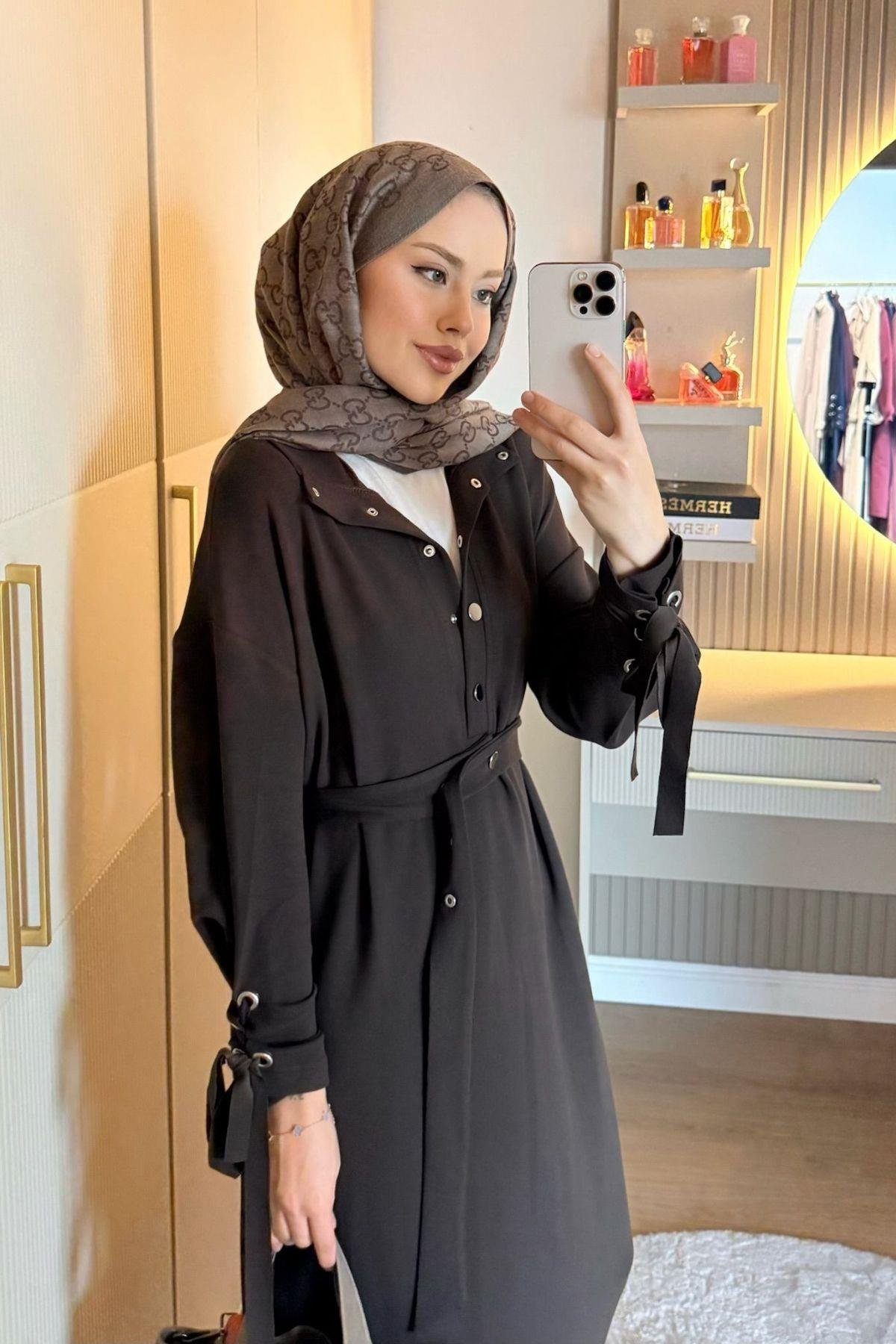 Ayris Zımbalı Elbise Kahve, Fiyatları 