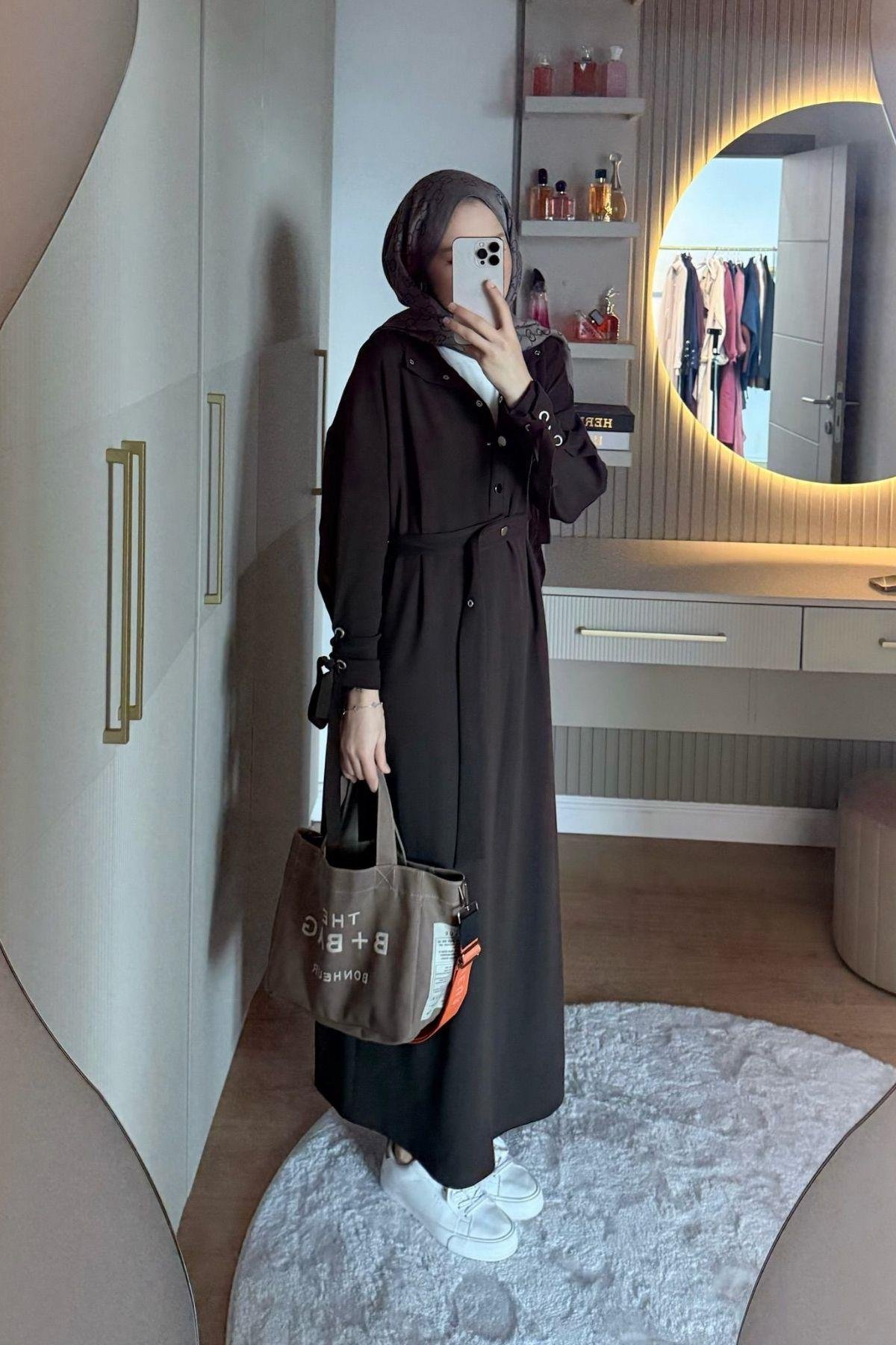 Ayris Zımbalı Elbise Kahve, Fiyatları 