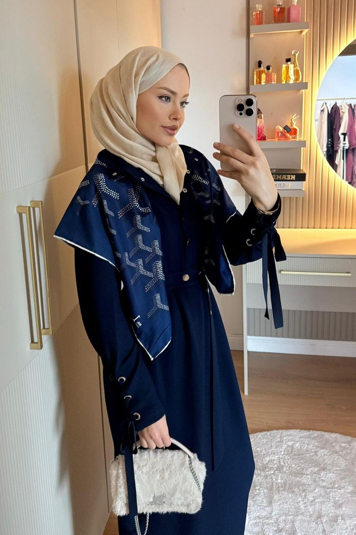 Ayris Zımbalı Elbise Lacivert, Fiyatları 