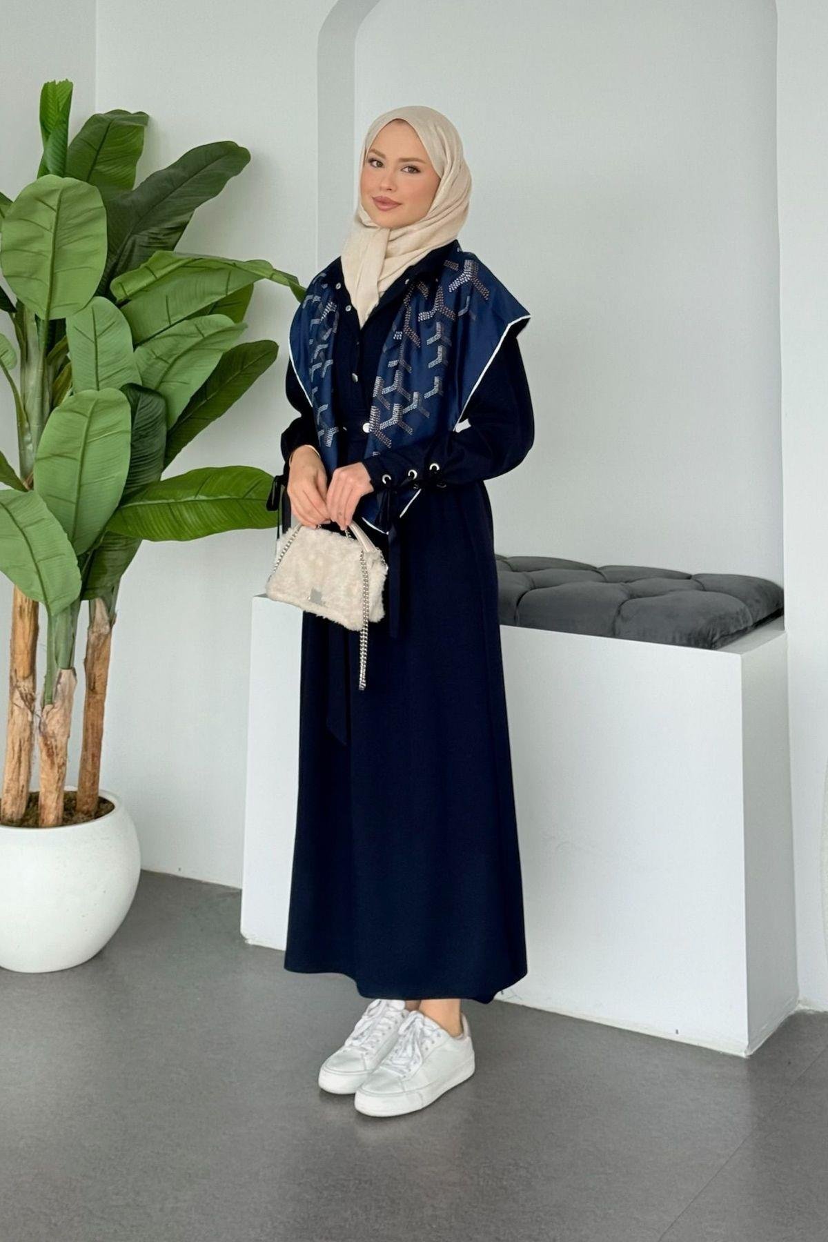 Ayris Zımbalı Elbise Lacivert, Fiyatları 