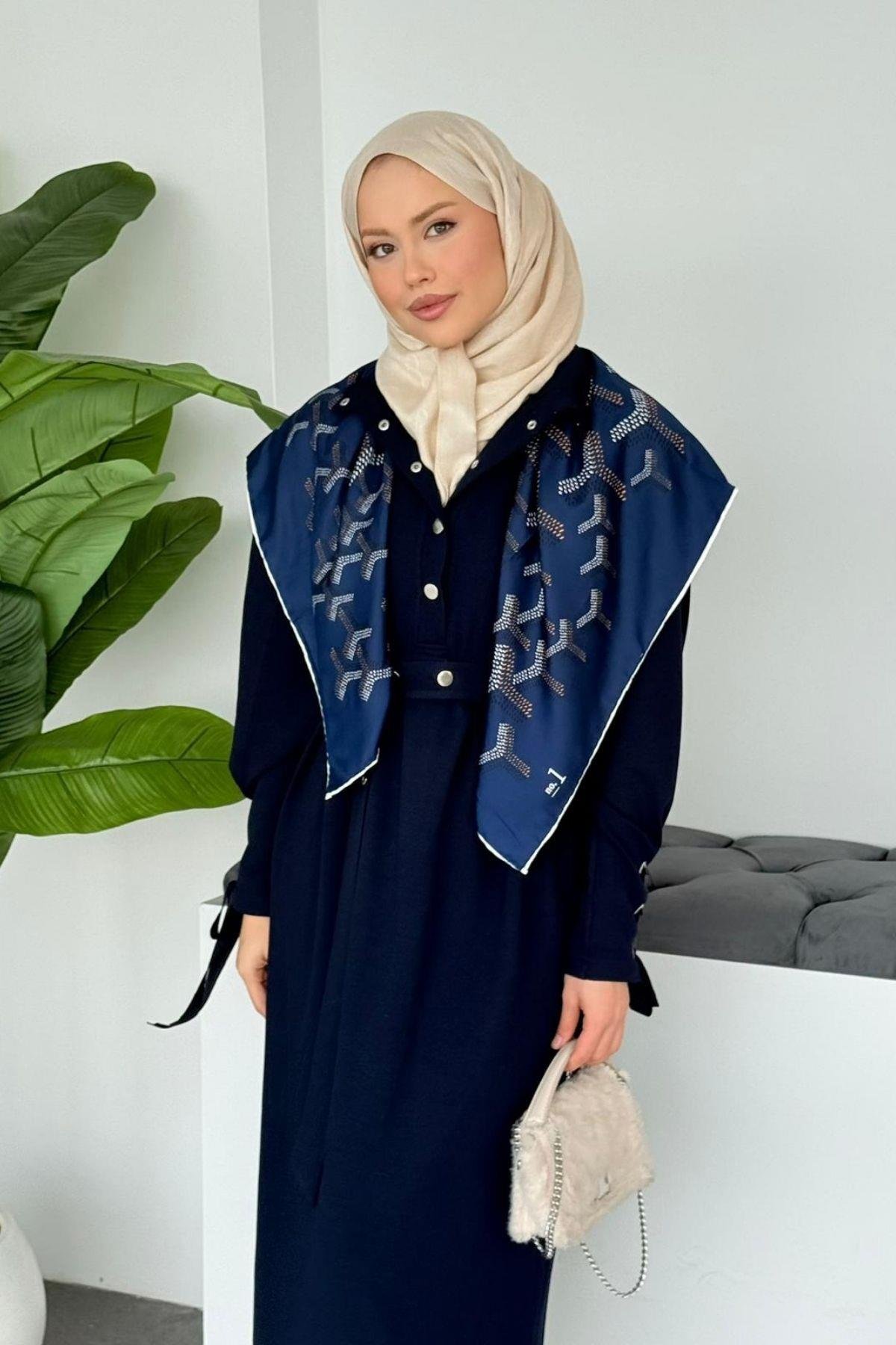 Ayris Zımbalı Elbise Lacivert, Fiyatları 