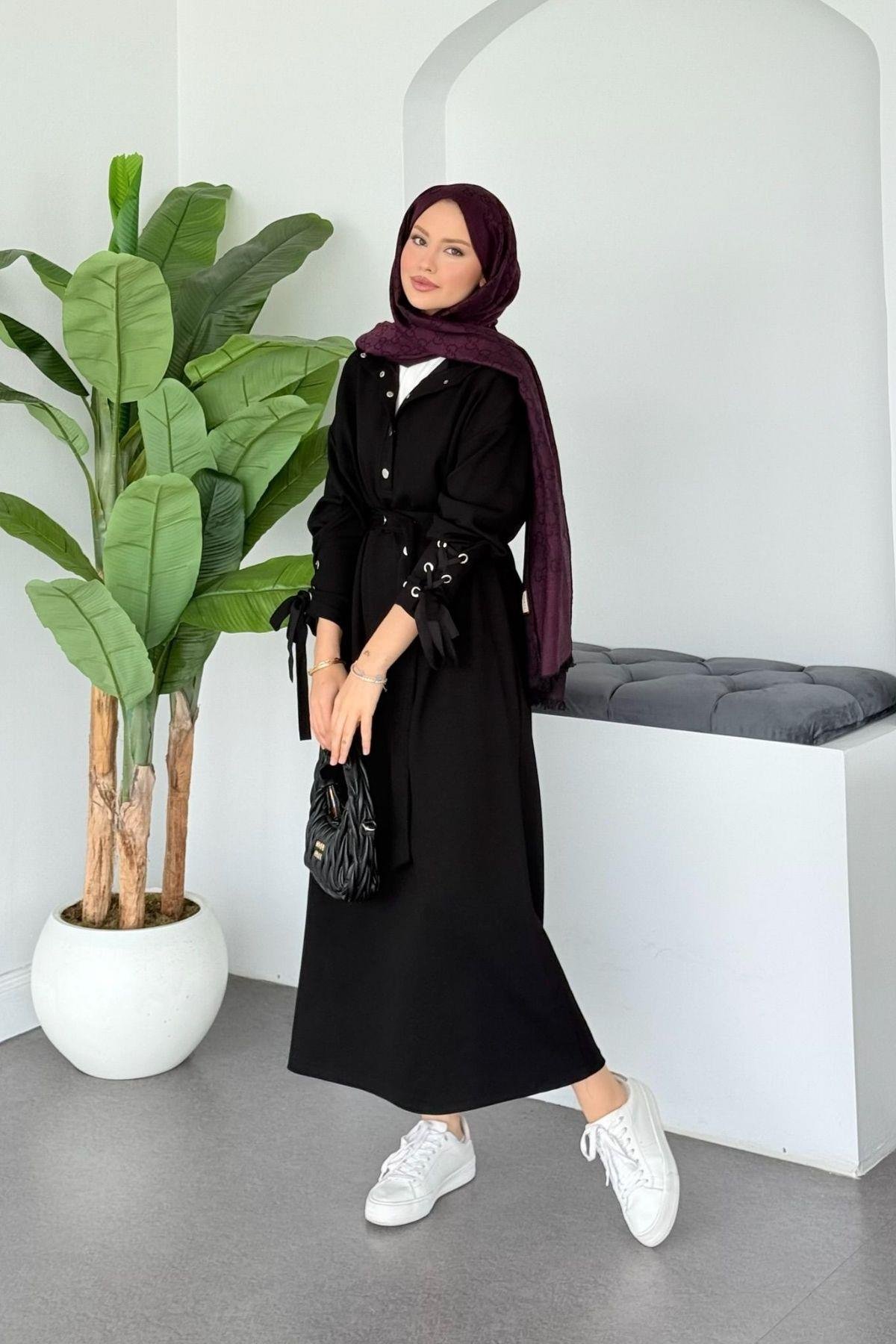 Ayris Zımbalı Elbise Siyah, Fiyatları 