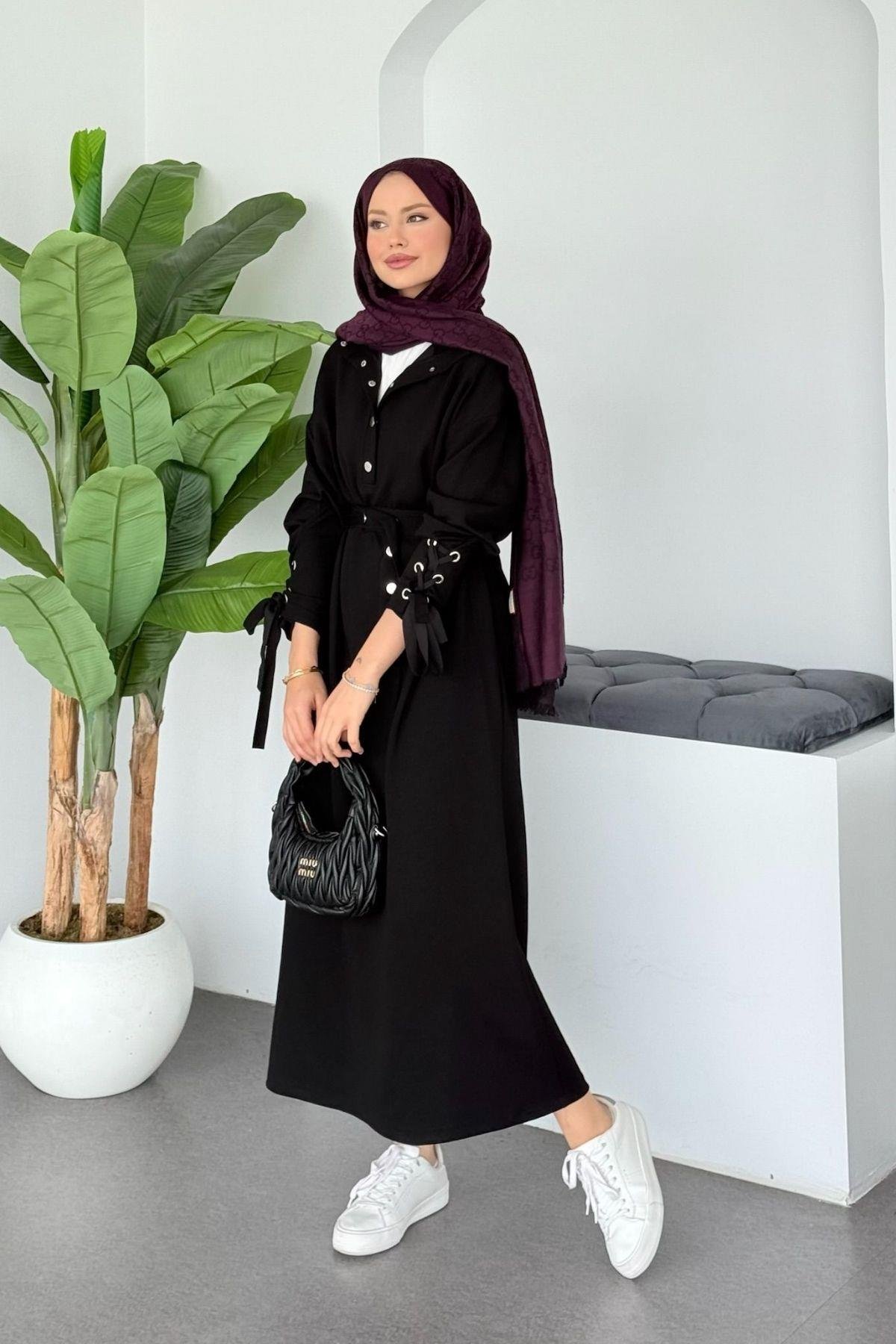 Ayris Zımbalı Elbise Siyah, Fiyatları 