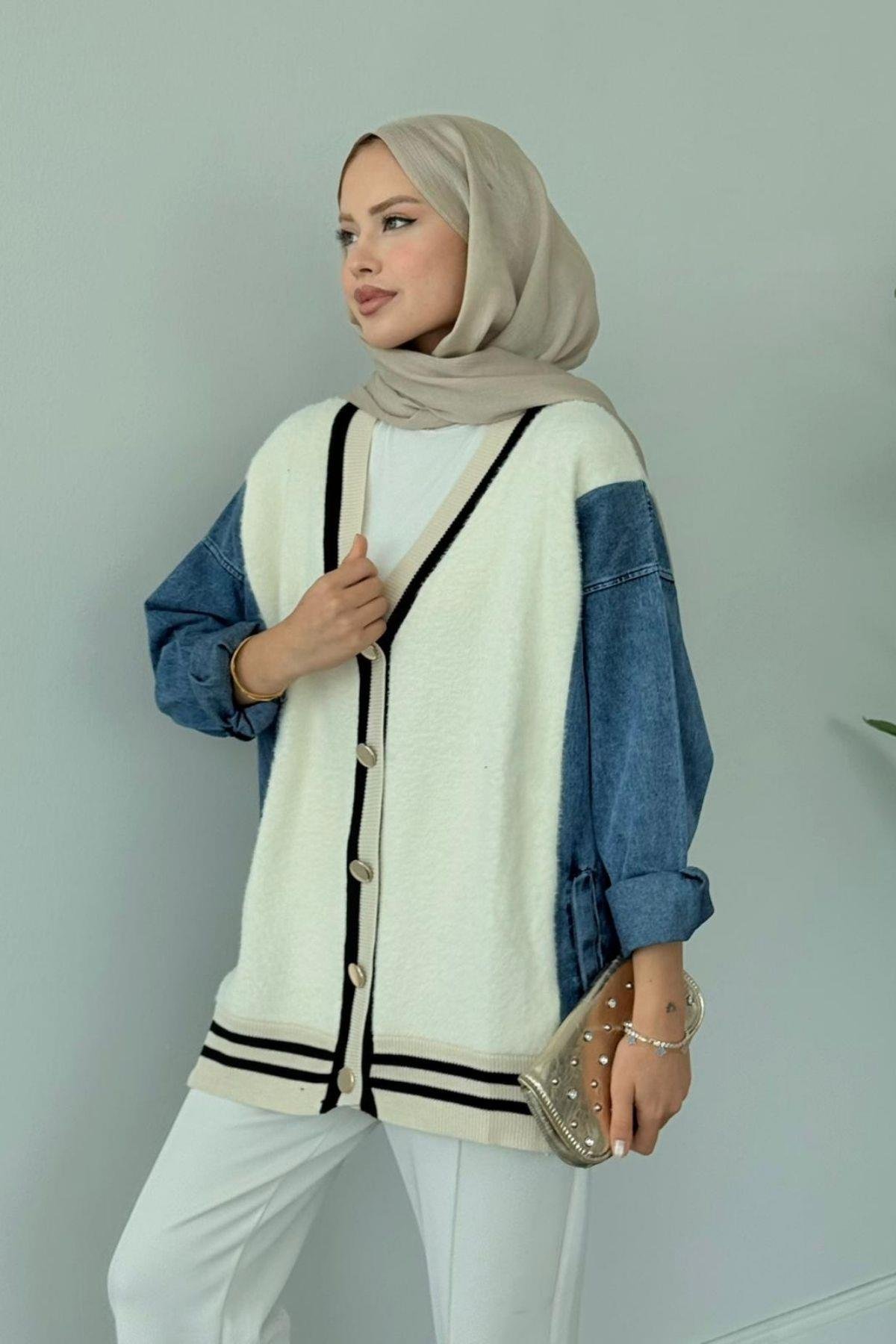 Azur Muadil Hırka Beyaz, Fiyatları Azur Muadil Hırka Beyaz- Haza Moda 