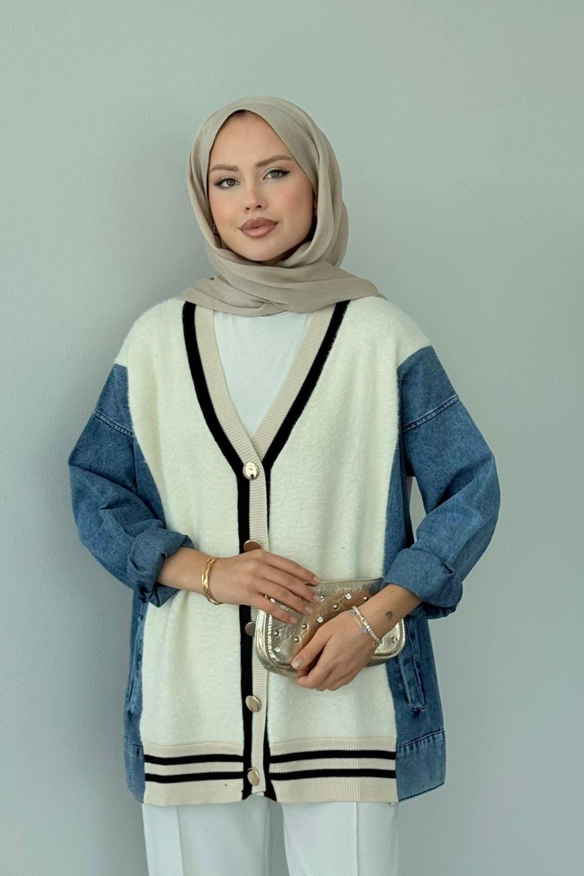 Azur Muadil Hırka Beyaz, Fiyatları Azur Muadil Hırka Beyaz- Haza Moda 