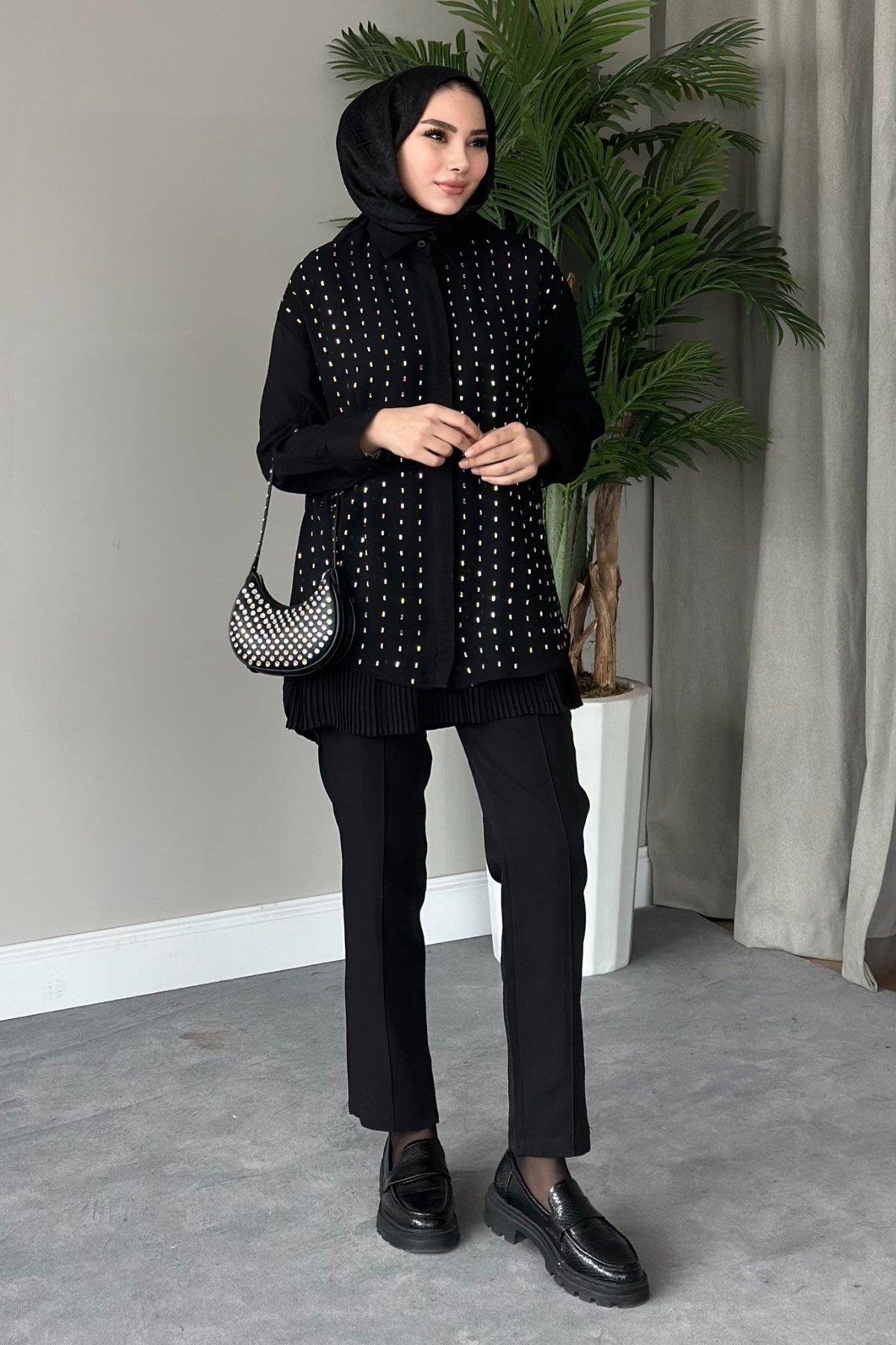 Baget Taşlı Tunik Siyah, Fiyatları 