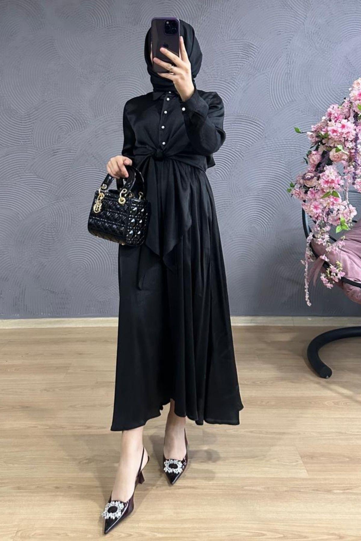 Bağlamalı Etekli Takım Siyah, Fiyatları 