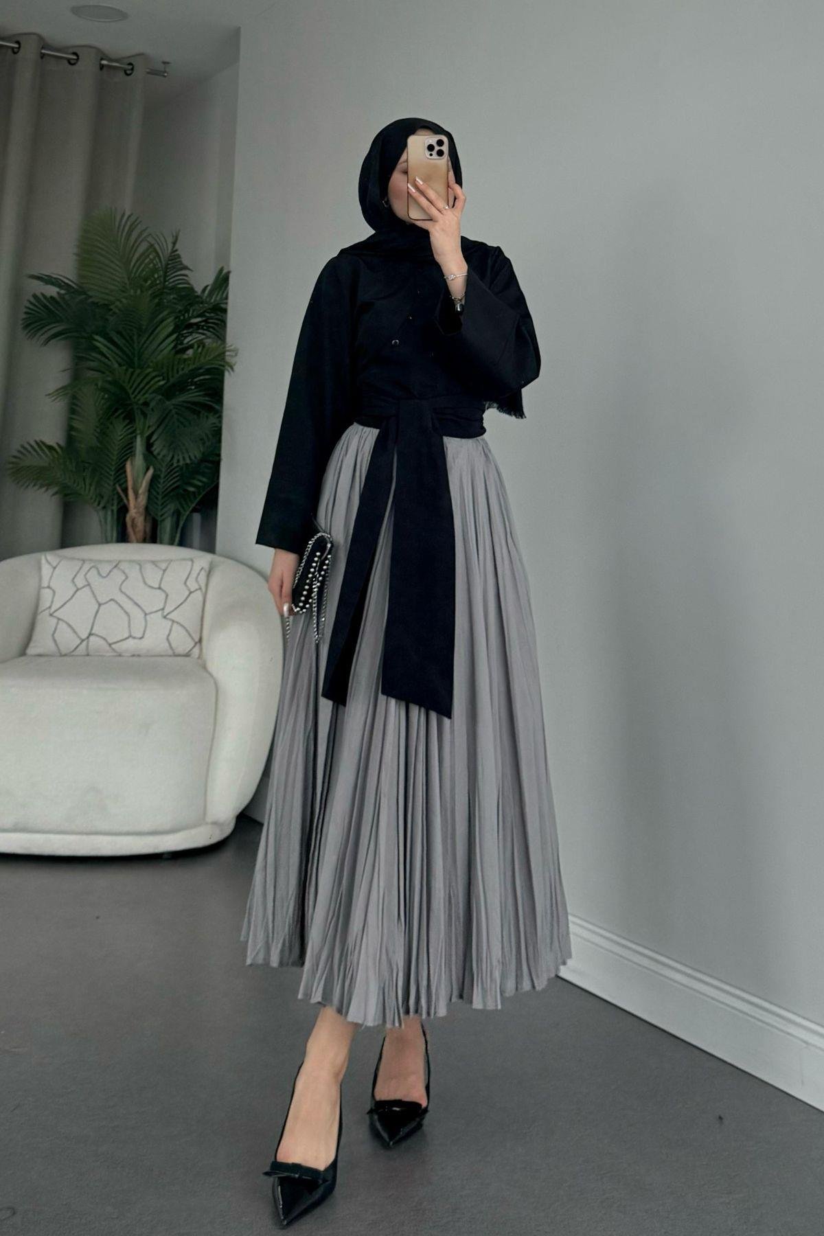 Bağlamalı Yarım Gömlek Siyah, Fiyatları 