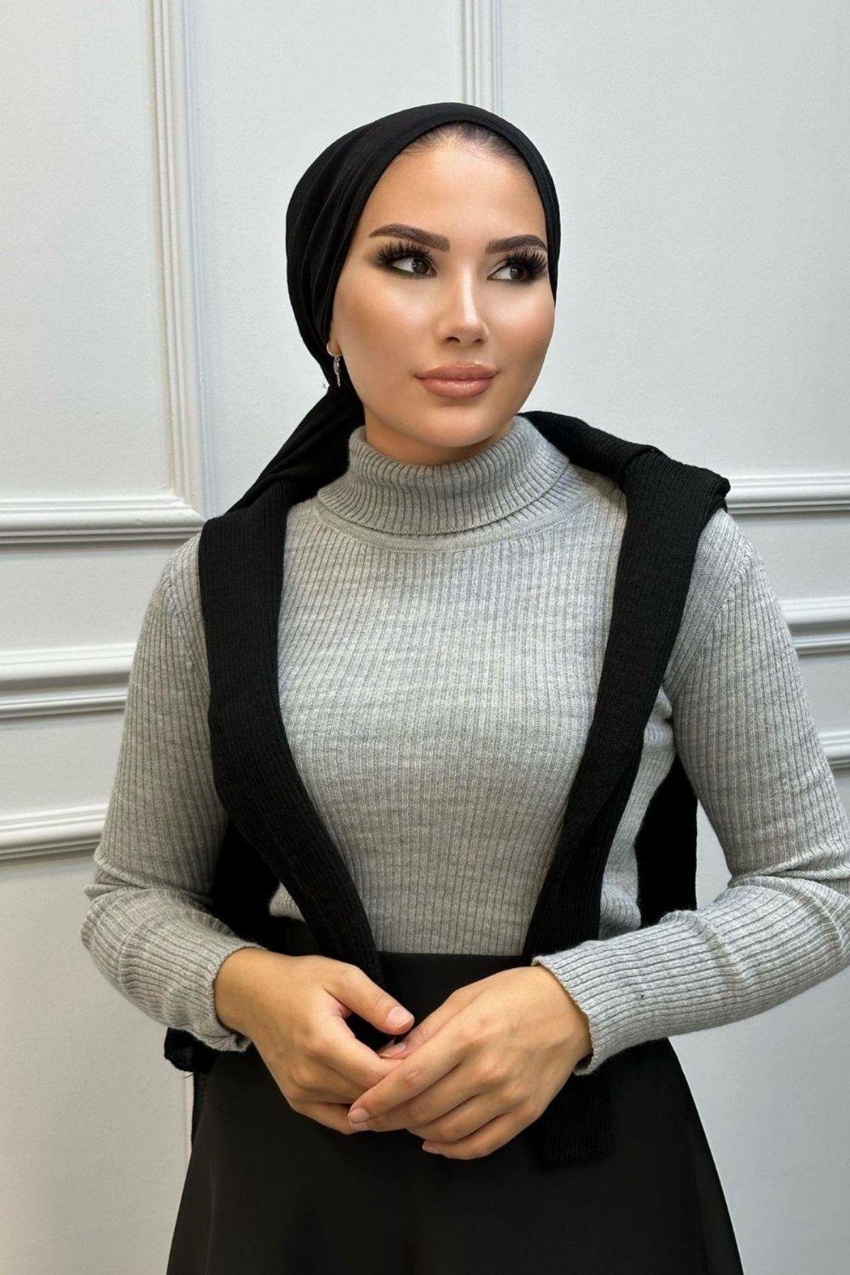 Balıkçı Triko Kazak Gri, Fiyatları Balıkçı Triko Kazak Gri – Haza Moda | Tesettür Giyim