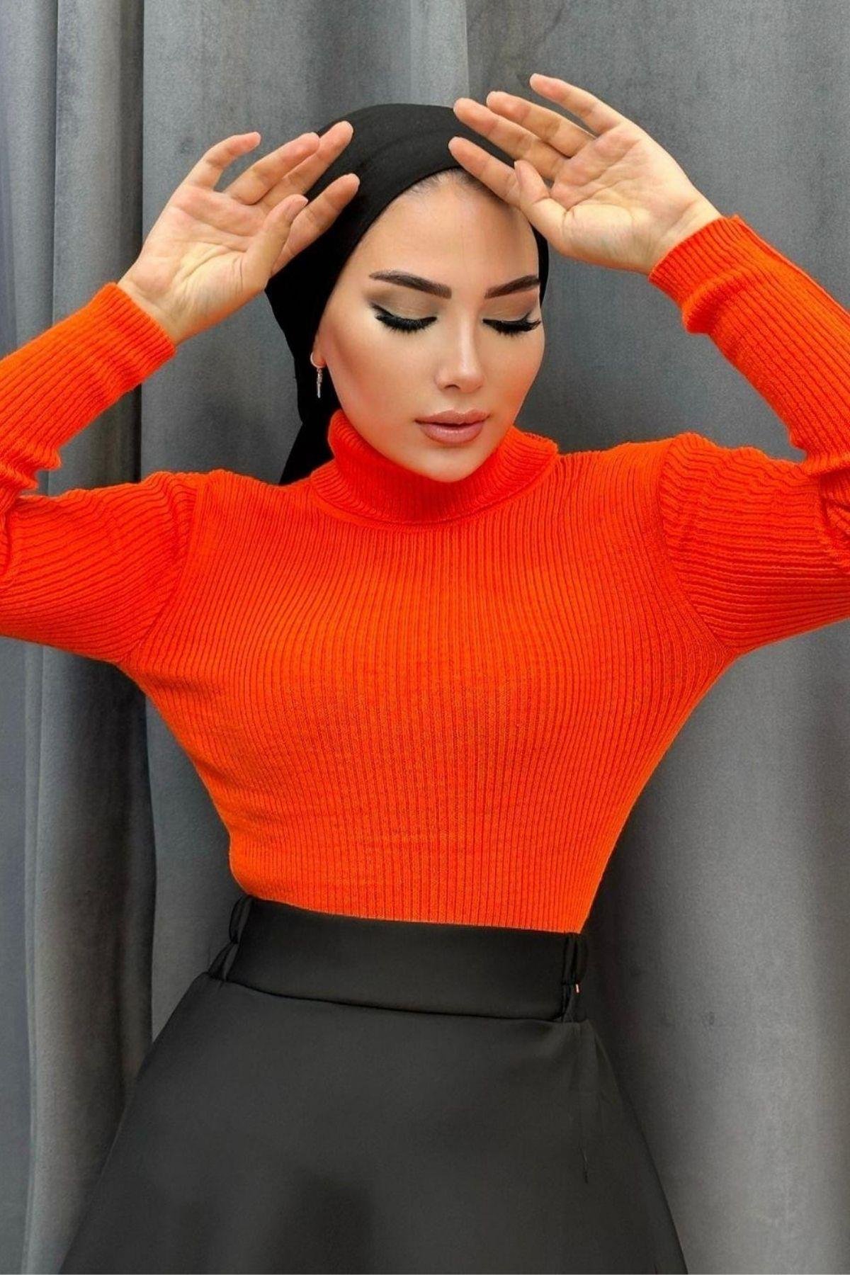 Balıkçı Triko Kazak Narççeği, Fiyatları Balıkçı Triko Kazak Narççeği – Haza Moda | Tesettür Giyim