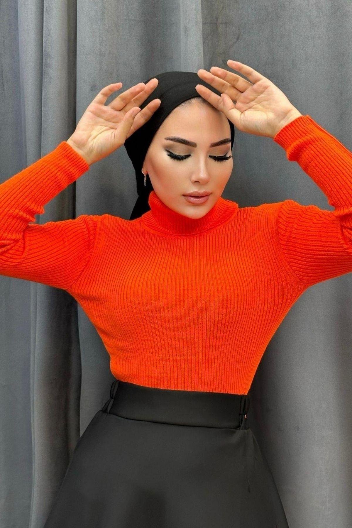 Balıkçı Triko Kazak Narççeği, Fiyatları Balıkçı Triko Kazak Narççeği – Haza Moda | Tesettür Giyim