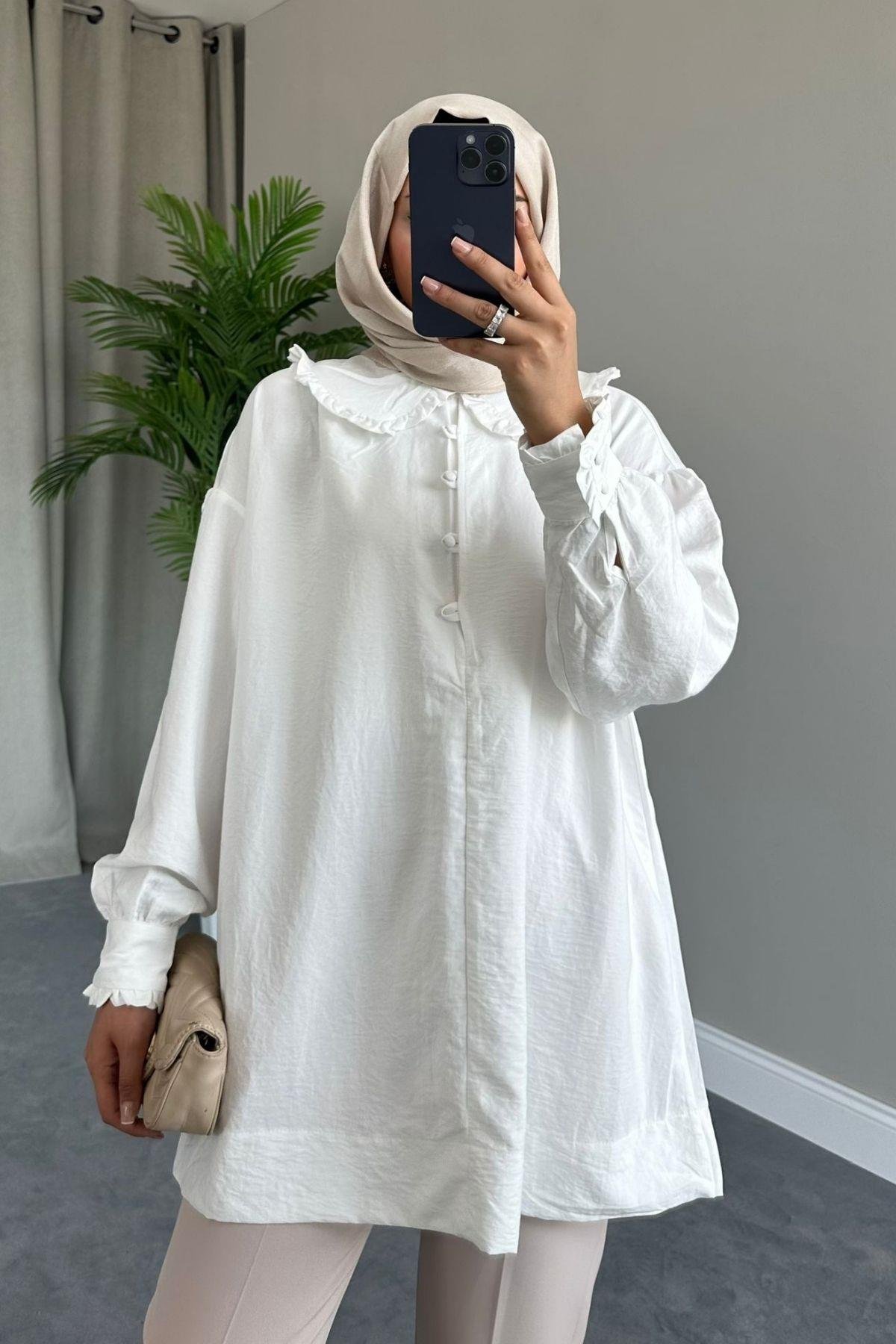 Bebe Yaka Gömlek Beyaz, Fiyatları 