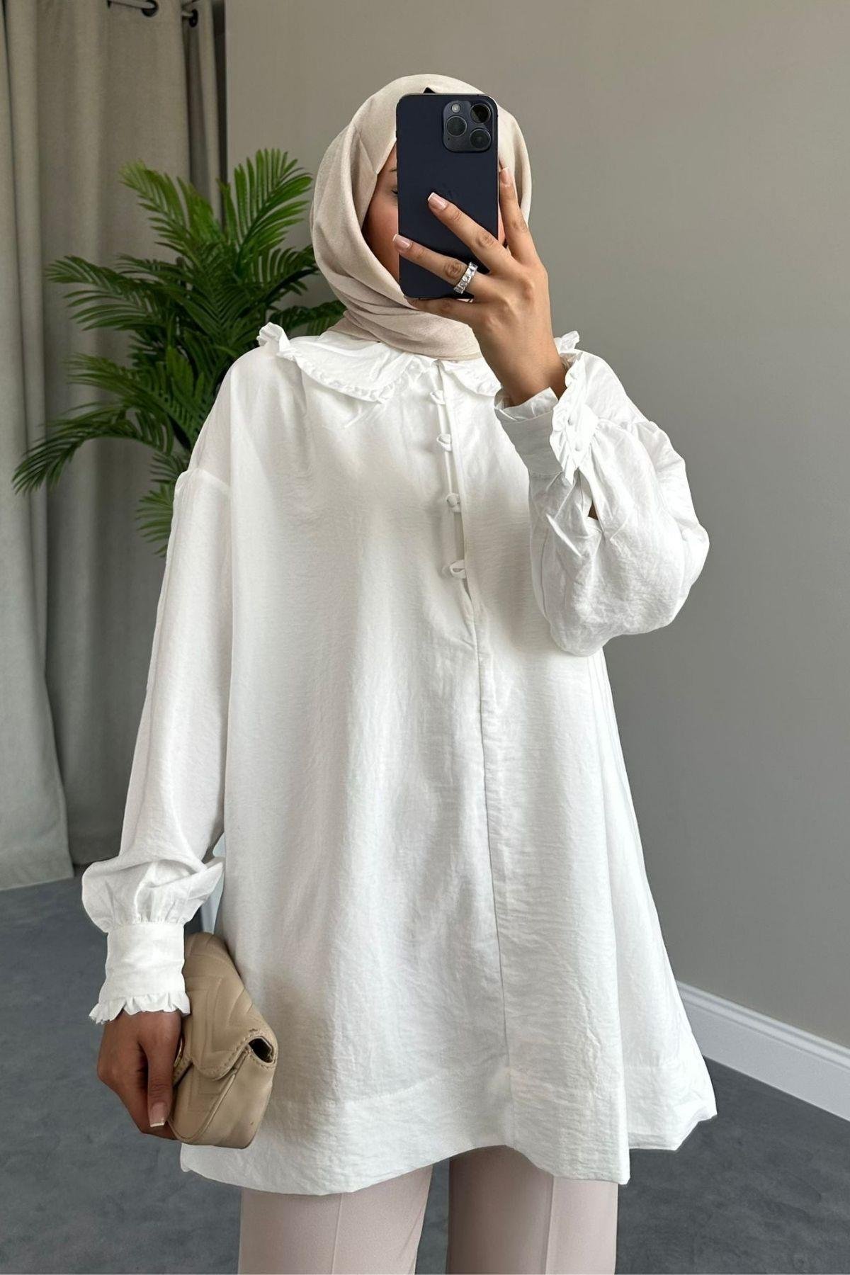 Bebe Yaka Gömlek Beyaz, Fiyatları 