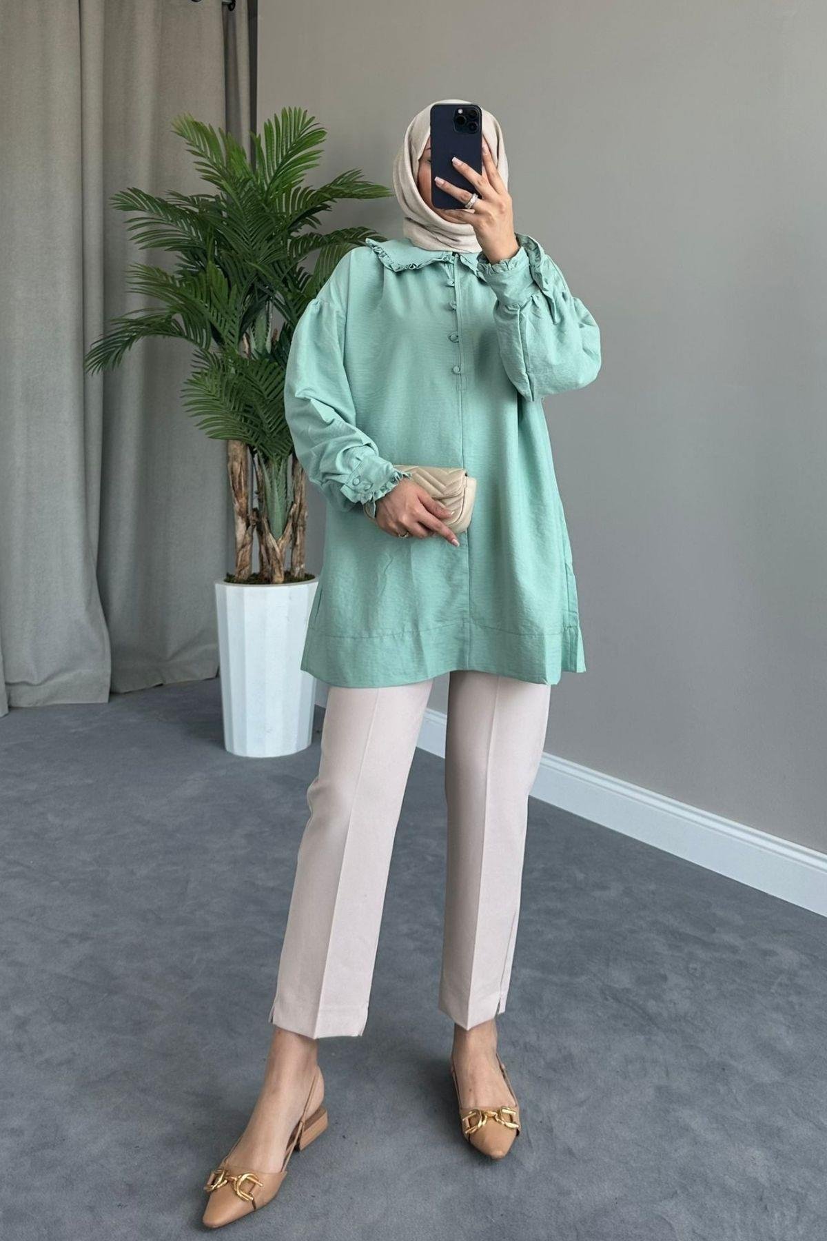 Bebe Yaka Gömlek Mint, Fiyatları 