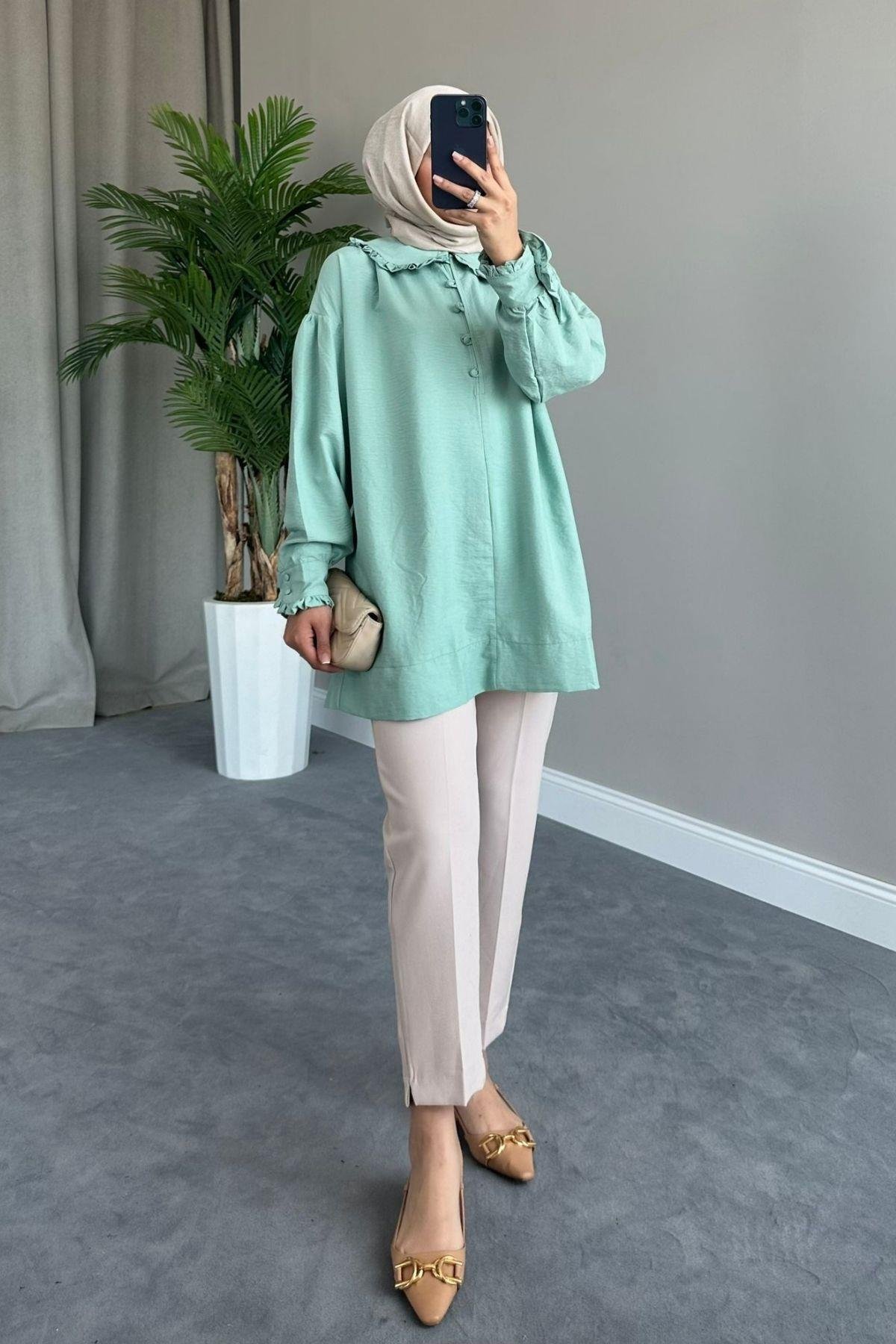 Bebe Yaka Gömlek Mint, Fiyatları 