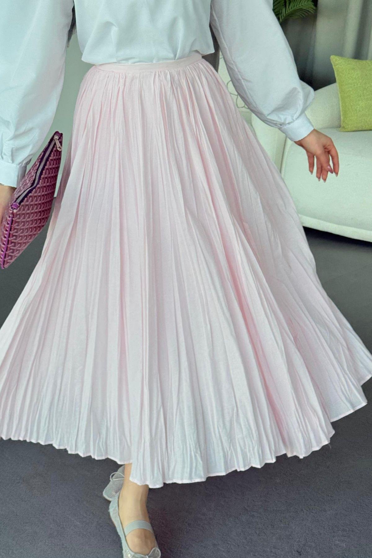 Begonya Etek Tozpembe, Fiyatları Haza Moda | Tesettür Giyim | Begonya Etek Tozpembe