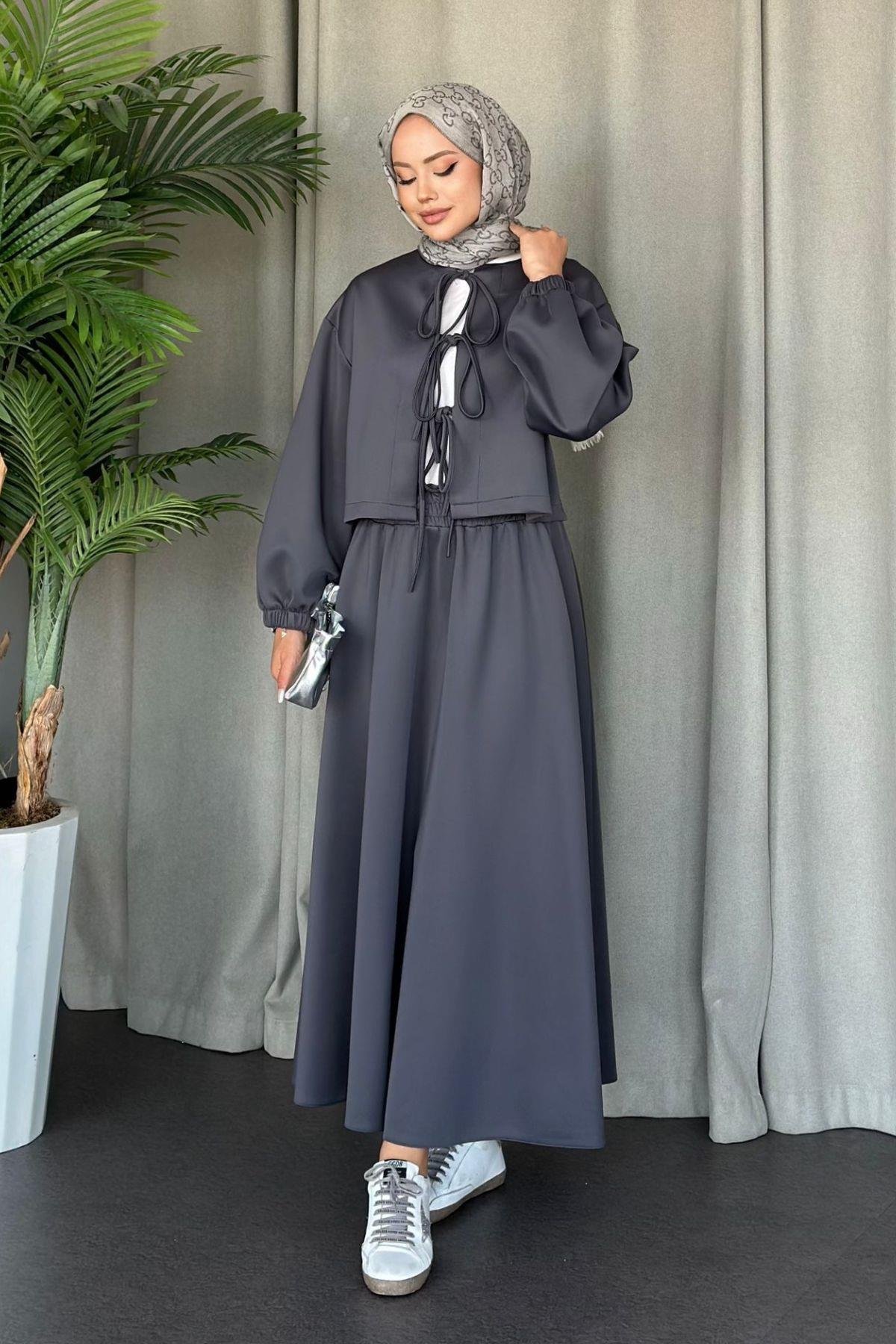 Bella Bağcıklı Etekli Scuba Takım Antrasit, Fiyatları 