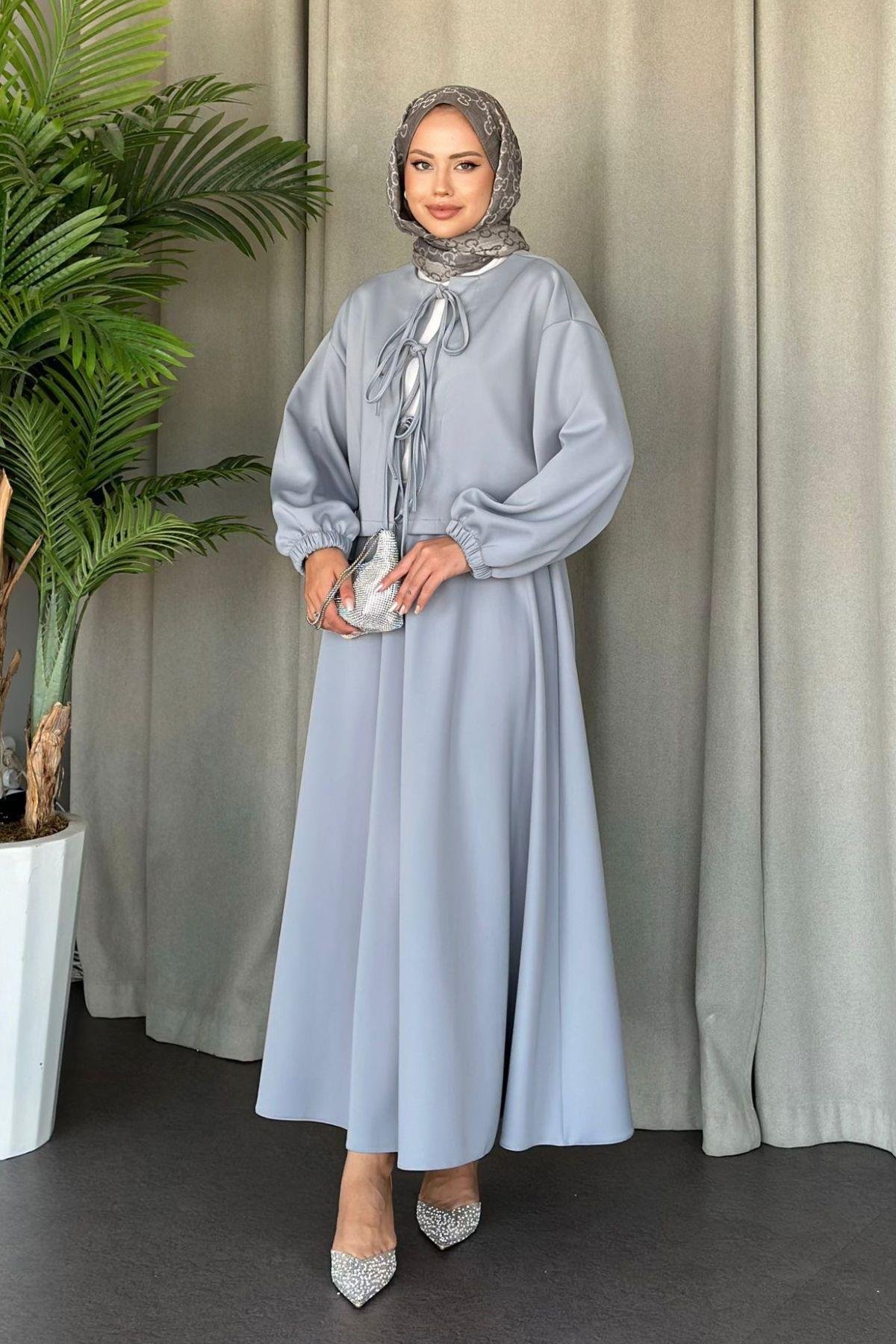 Bella Bağcıklı Etekli Scuba Takım Gri, Fiyatları 