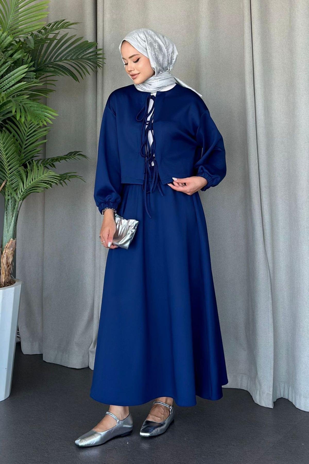 Bella Bağcıklı Etekli Scuba Takım Lacivert, Fiyatları 