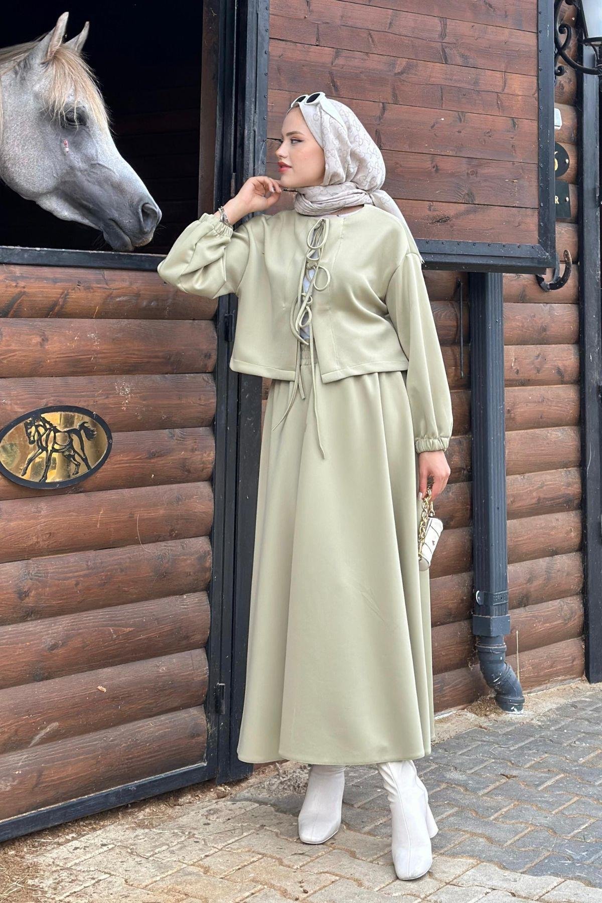 Bella Bağcıklı Etekli Scuba Takım Mint, Fiyatları 