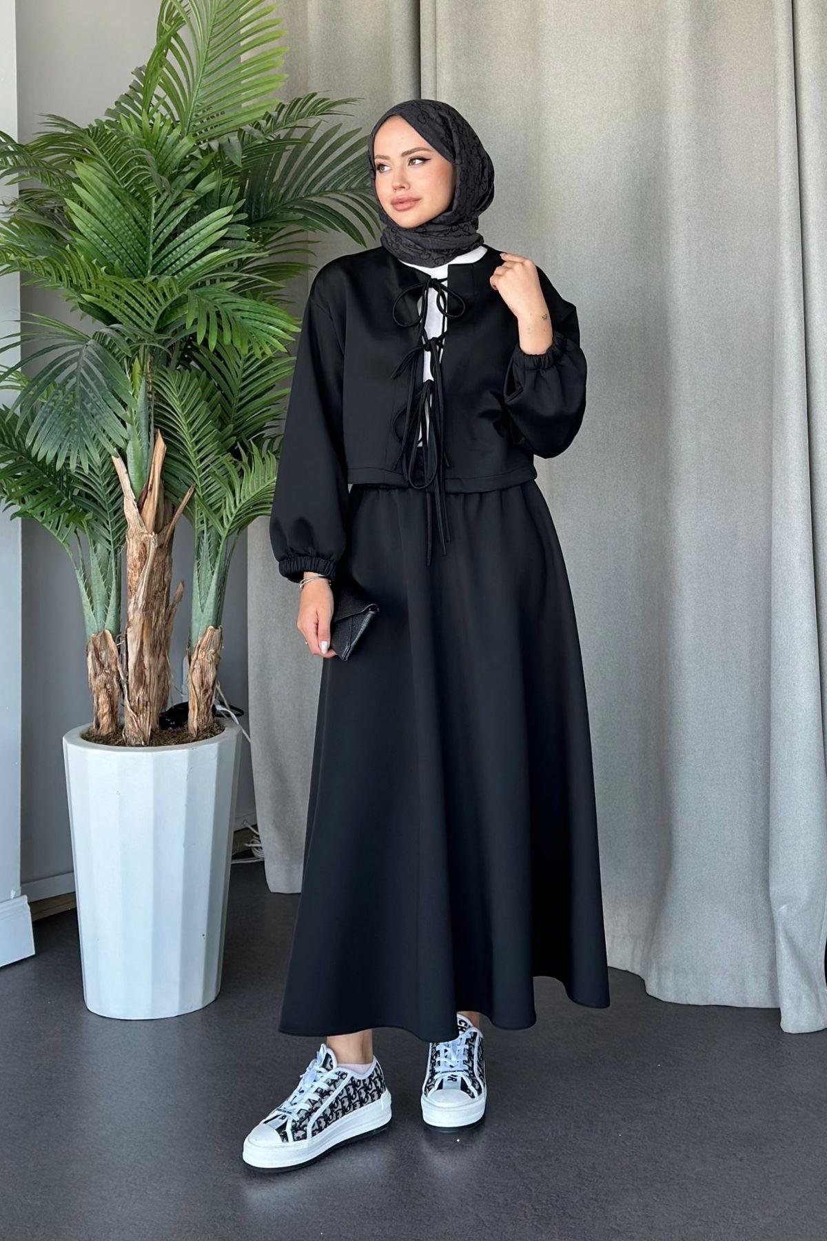 Bella Bağcıklı Etekli Scuba Takım Siyah, Fiyatları 