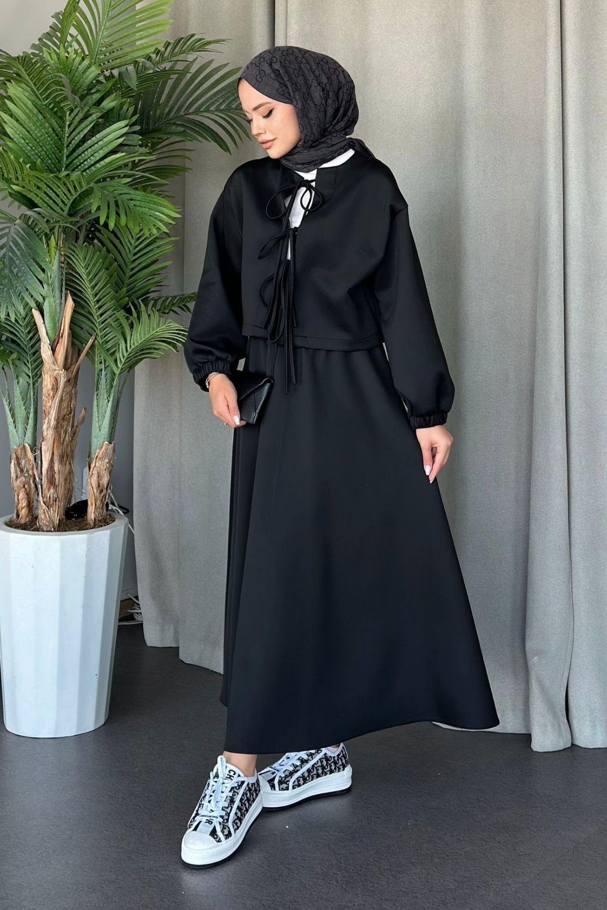 Bella Bağcıklı Etekli Scuba Takım Siyah, Fiyatları 