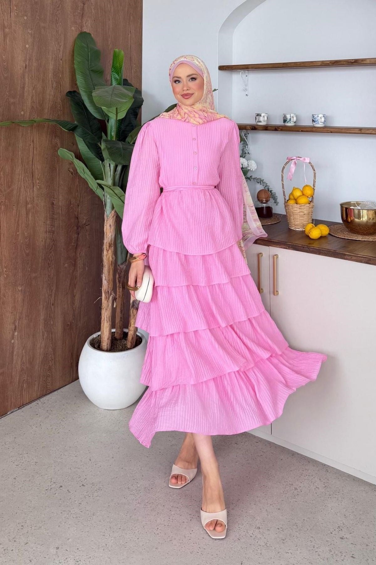 Beren Kat Kat Elbise Pembe, Fiyatları 