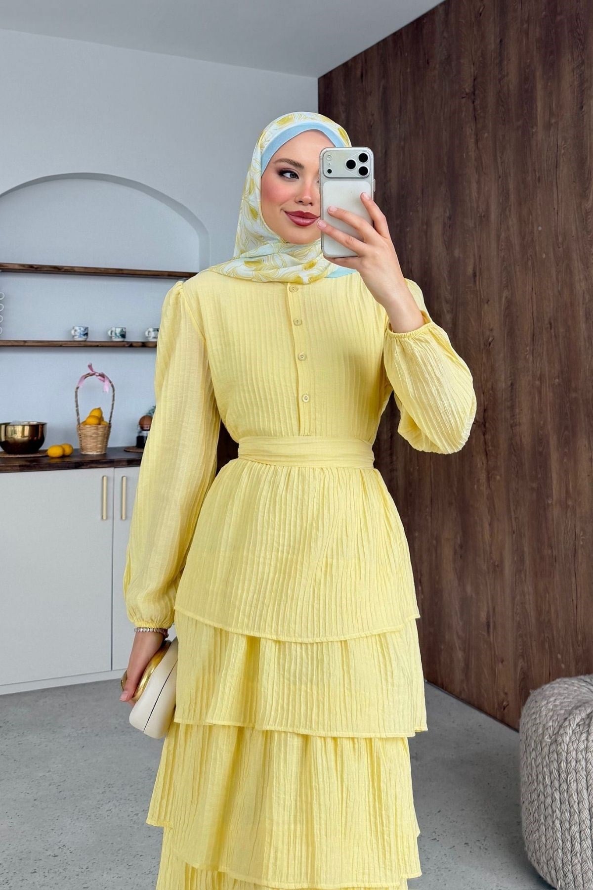 Beren Kat Kat Elbise Sarı, Fiyatları 