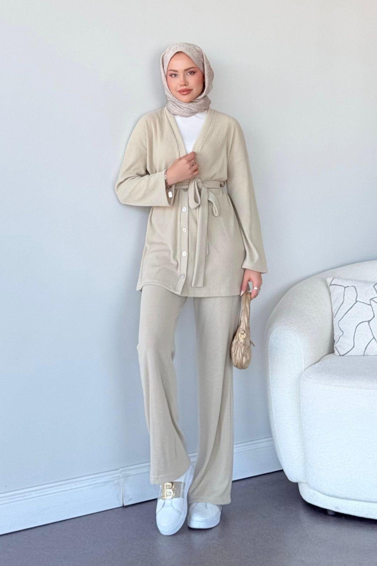 Berlin Düğmeli Takım Bej, Fiyatları 