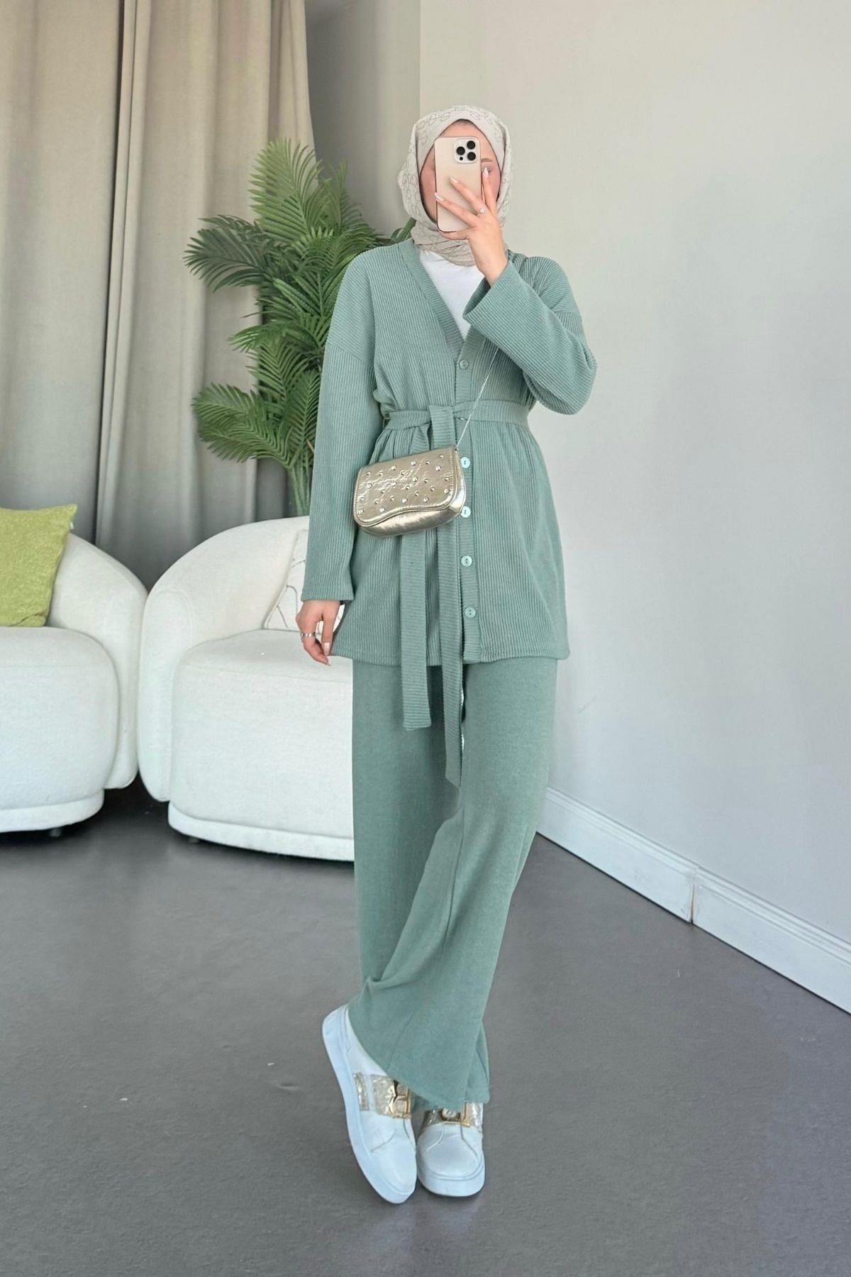 Berlin Düğmeli Takım Su Yeşili, Fiyatları 