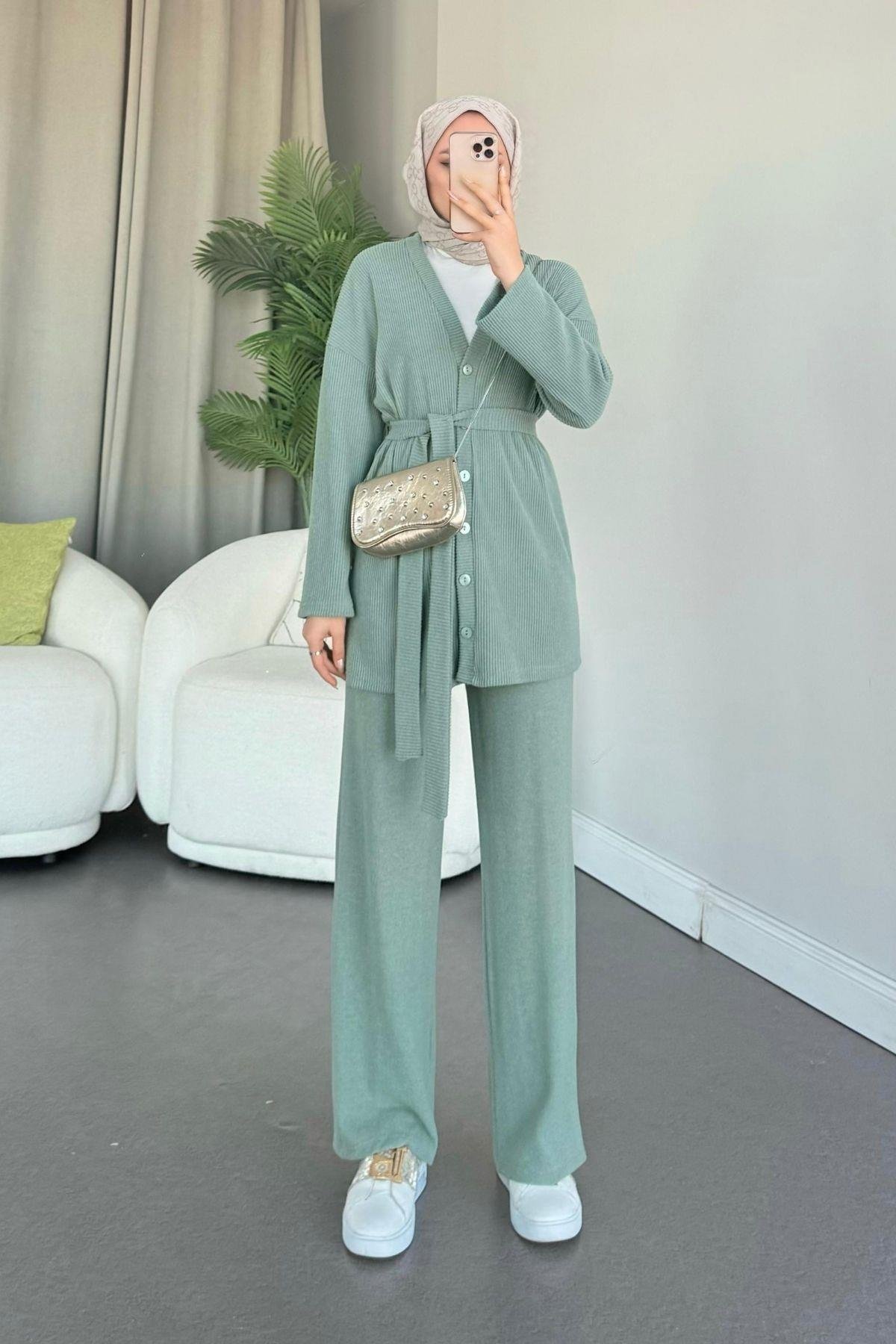 Berlin Düğmeli Takım Su Yeşili, Fiyatları 