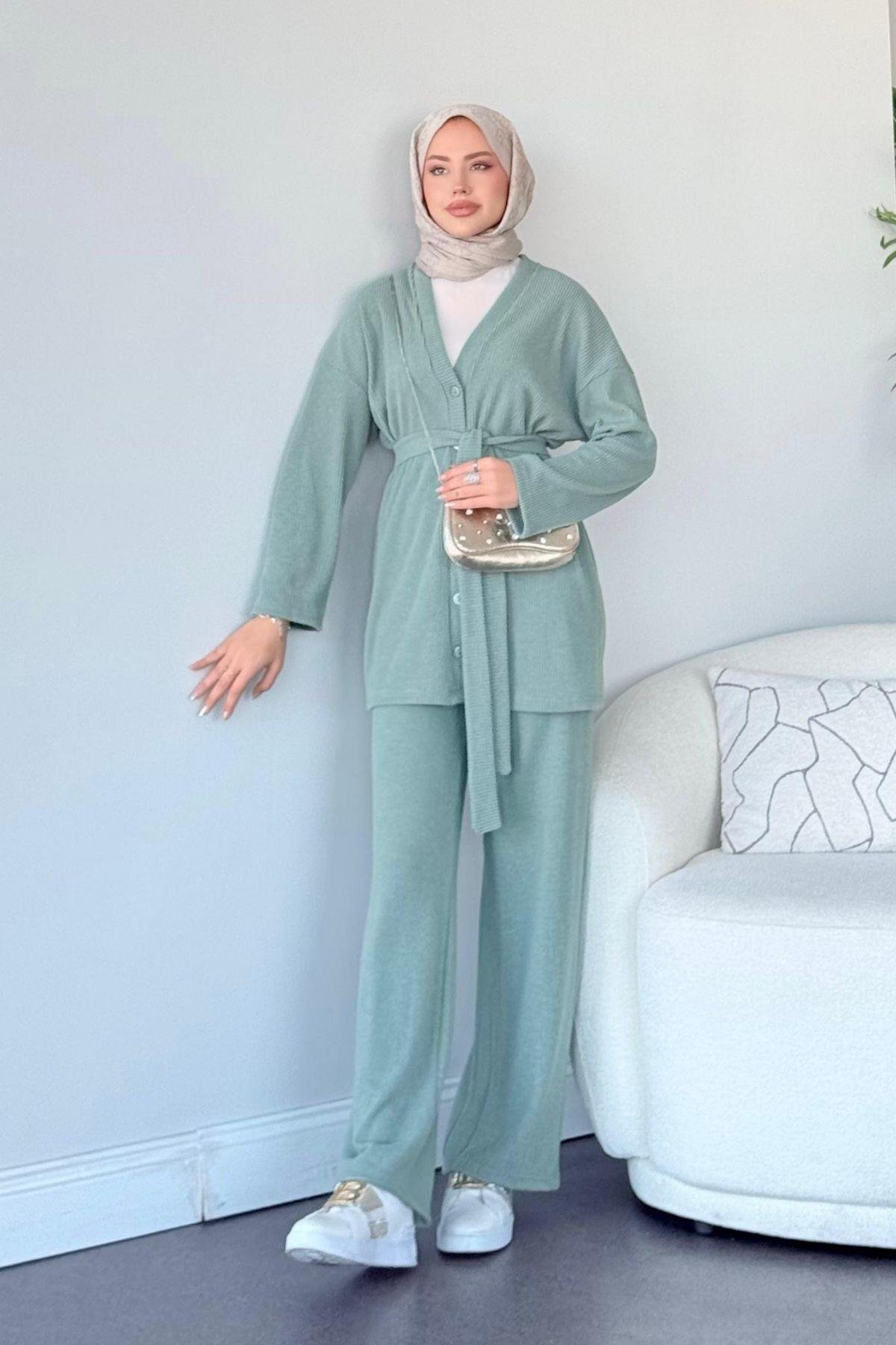 Berlin Düğmeli Takım Su Yeşili, Fiyatları 