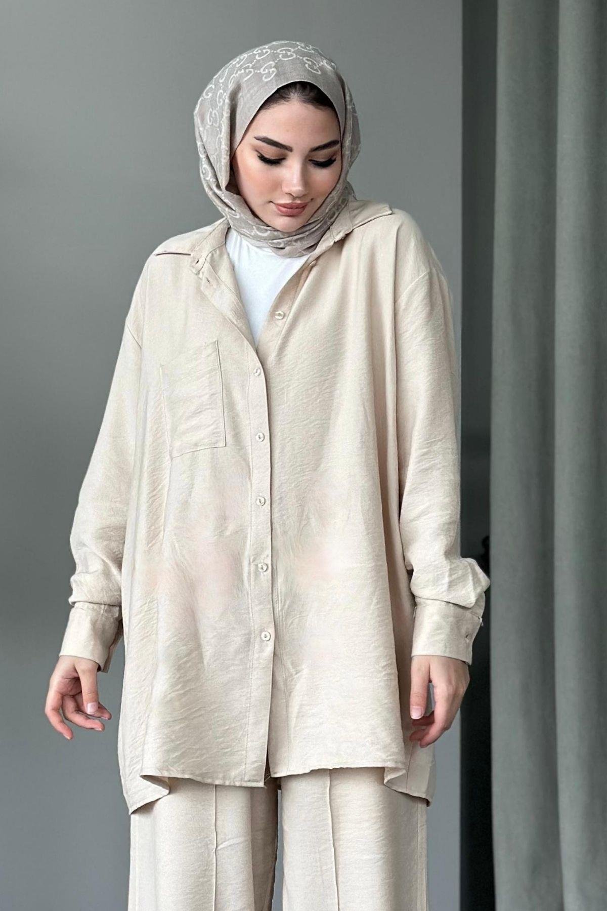 Bery Keten Takım Bej, Fiyatları 