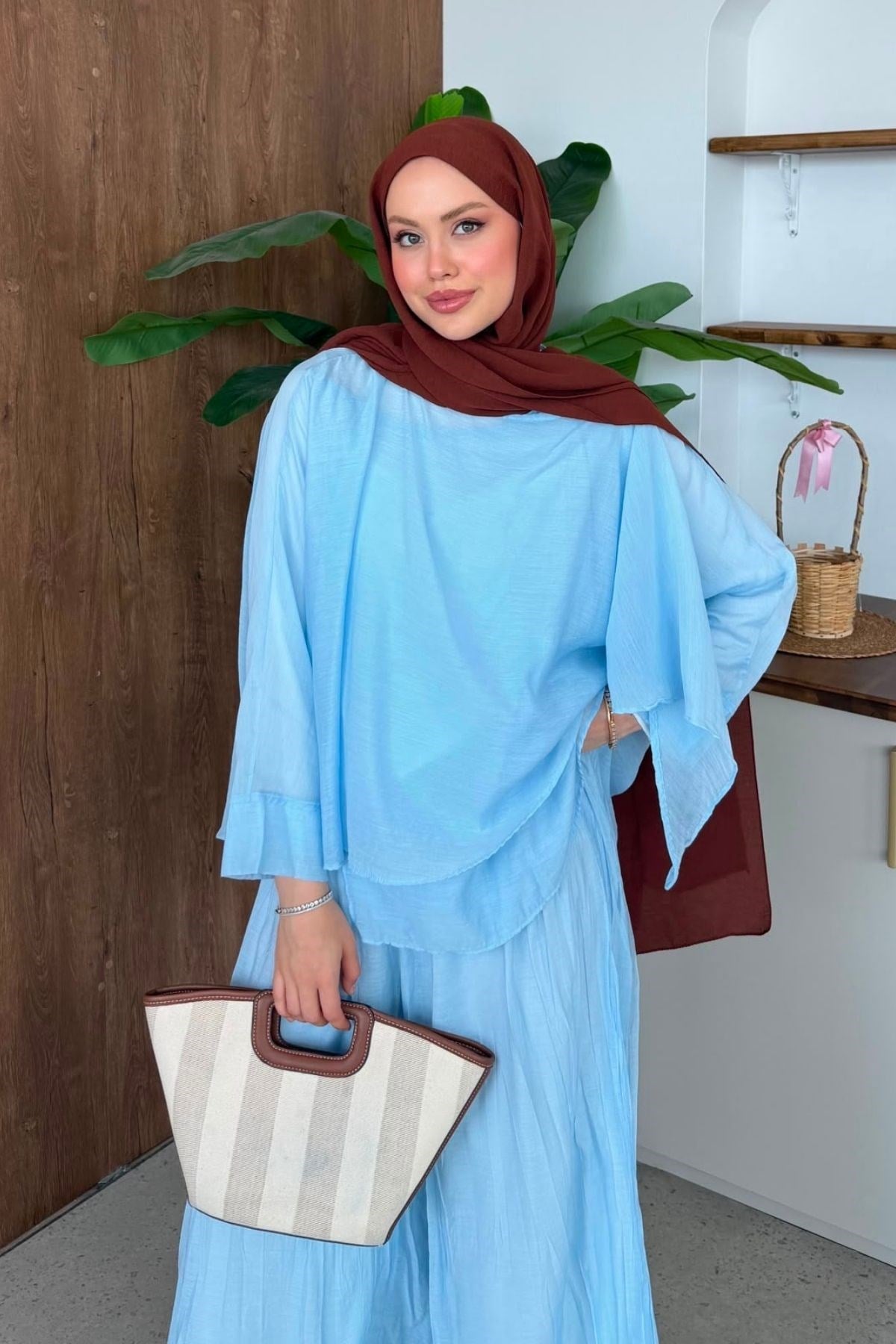 Beste Pantolonlu Takım Mavi, Fiyatları Beste Pantolonlu Takım Mavi| Haza Moda