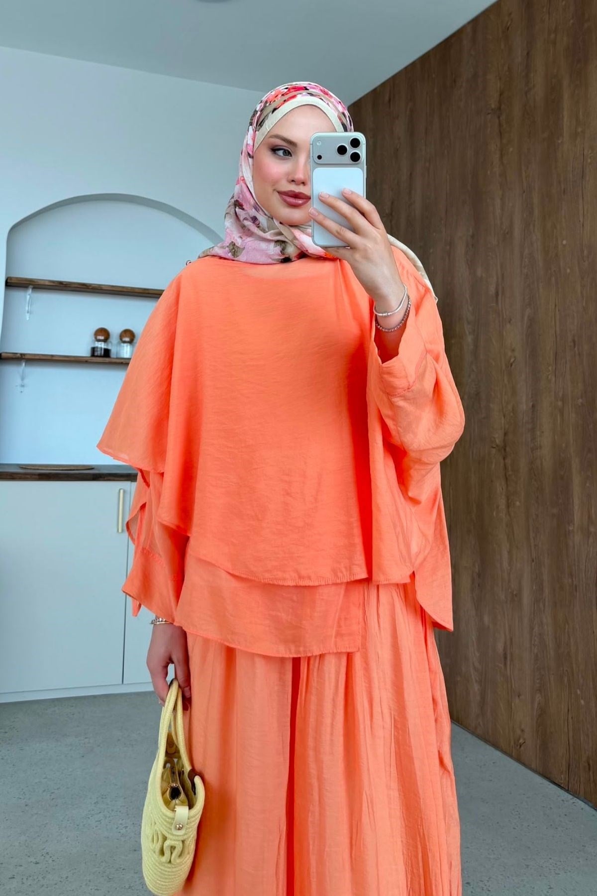 Beste Pantolonlu Takım Turuncu, Fiyatları Beste Pantolonlu Takım Turuncu| Haza Moda